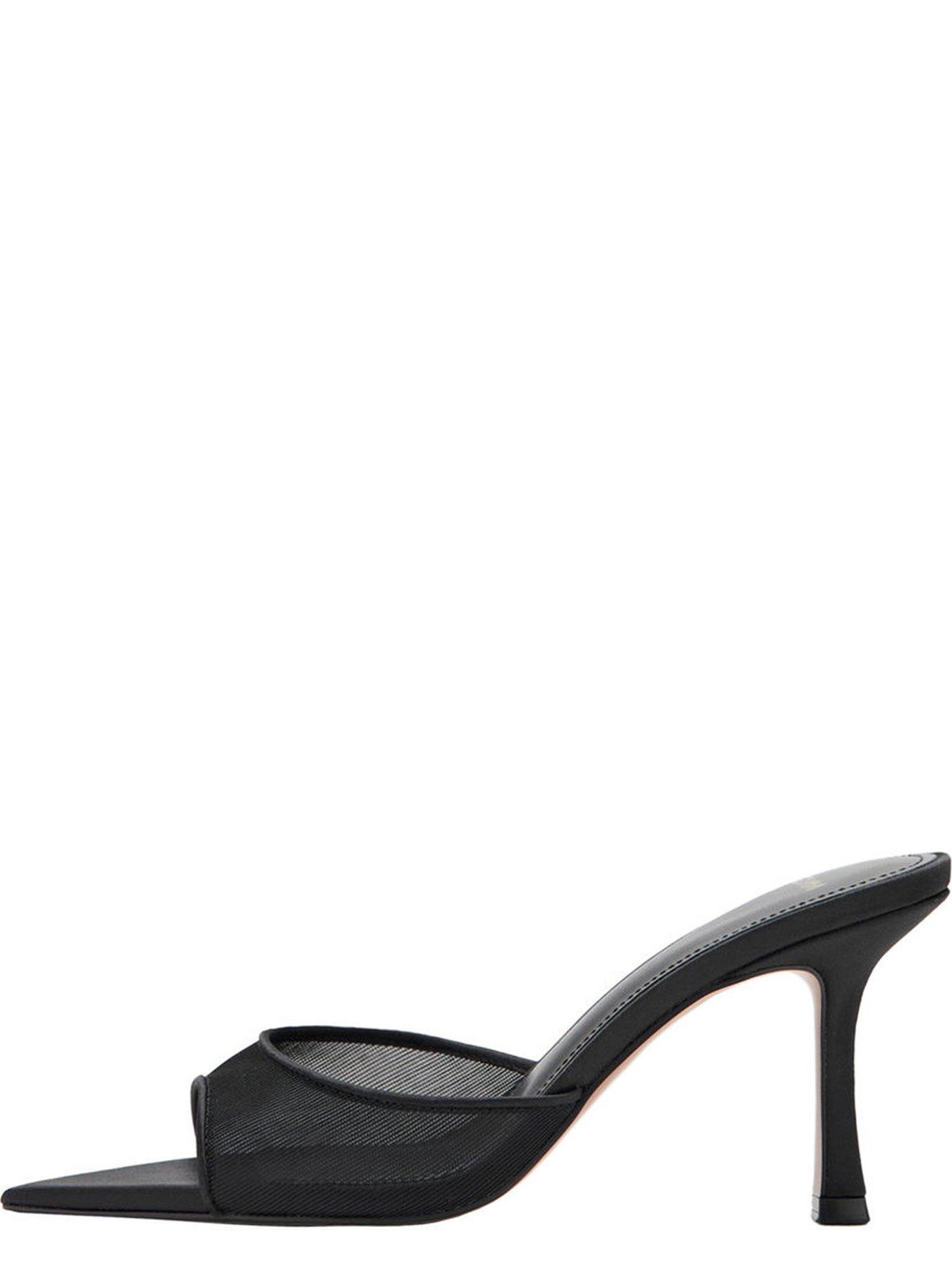 Image 5 of 5 of Mango Pointed Heel Sandals - Black