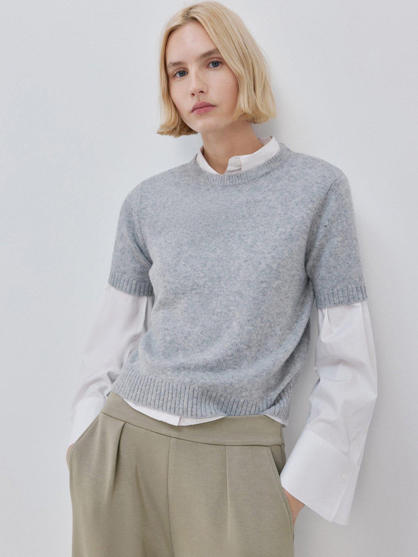 Image 6 of 6 of Mango Straight-Fit Trousers With Elastic Waist - Khaki