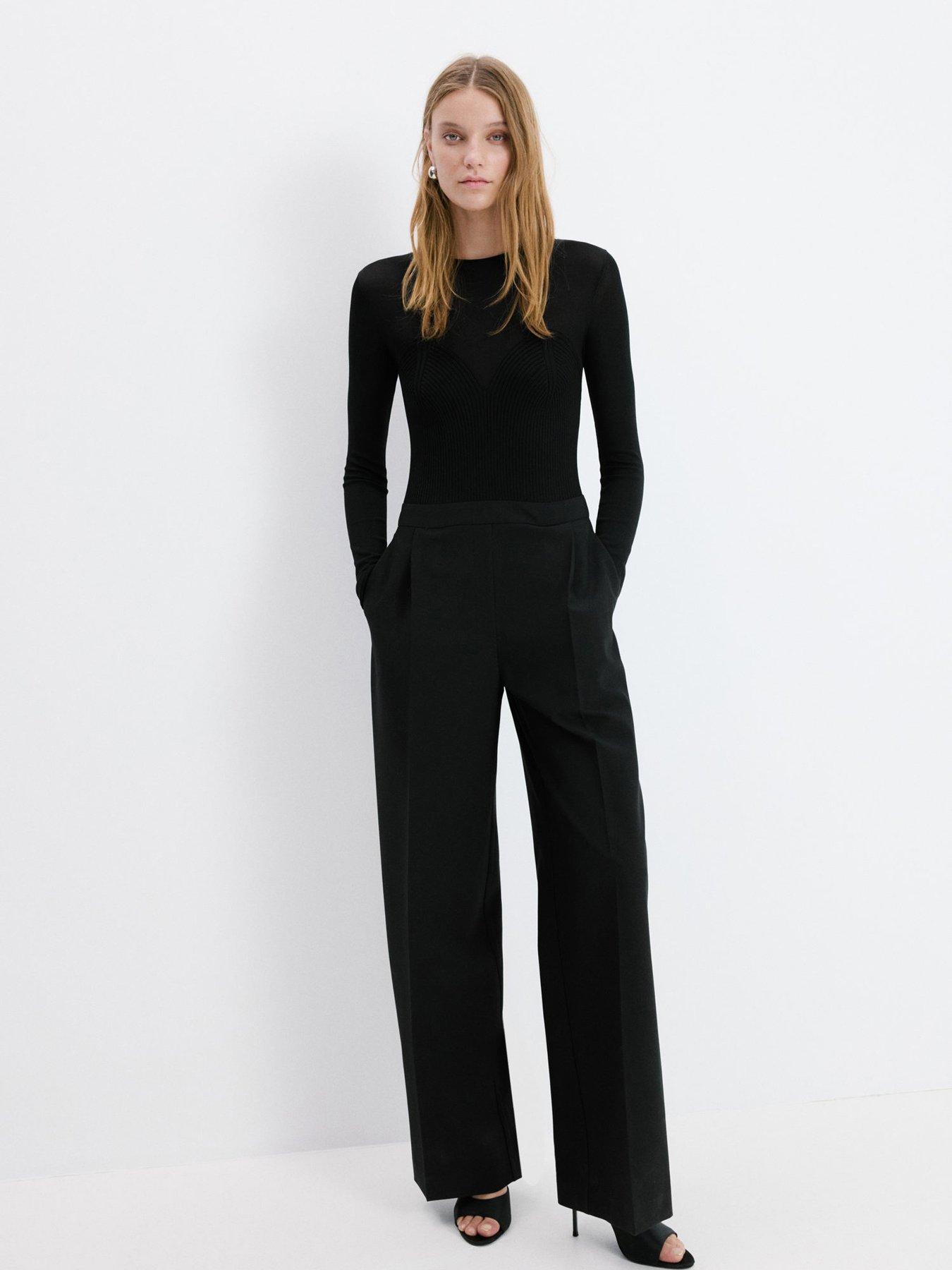 Mango Jumpsuit-Style Coordinated Outfit Black - Beige