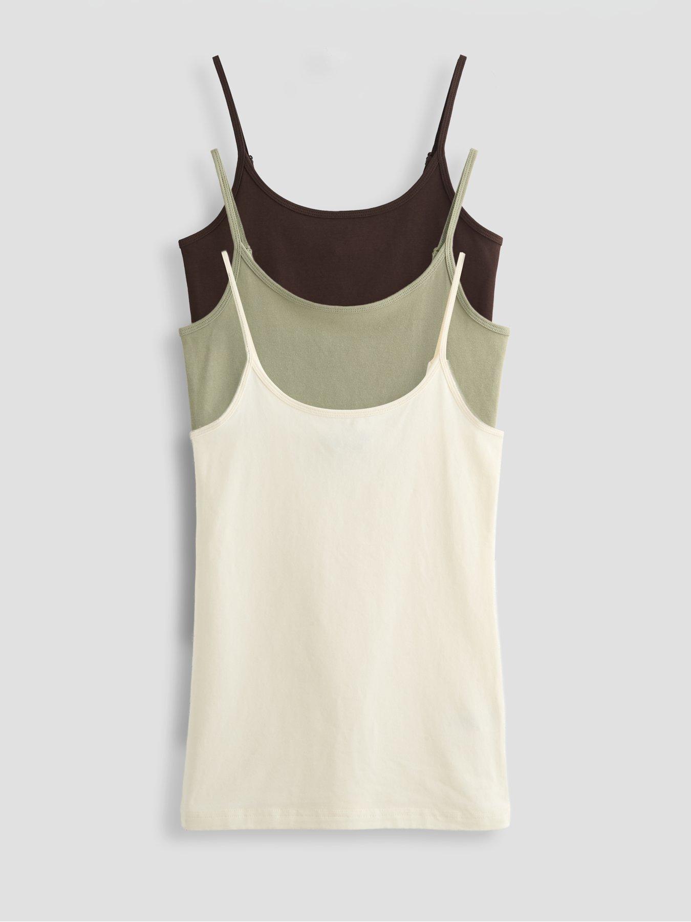 Image 1 of 6 of The Very Collection 3 Pack Fitted Cami Set - Multi