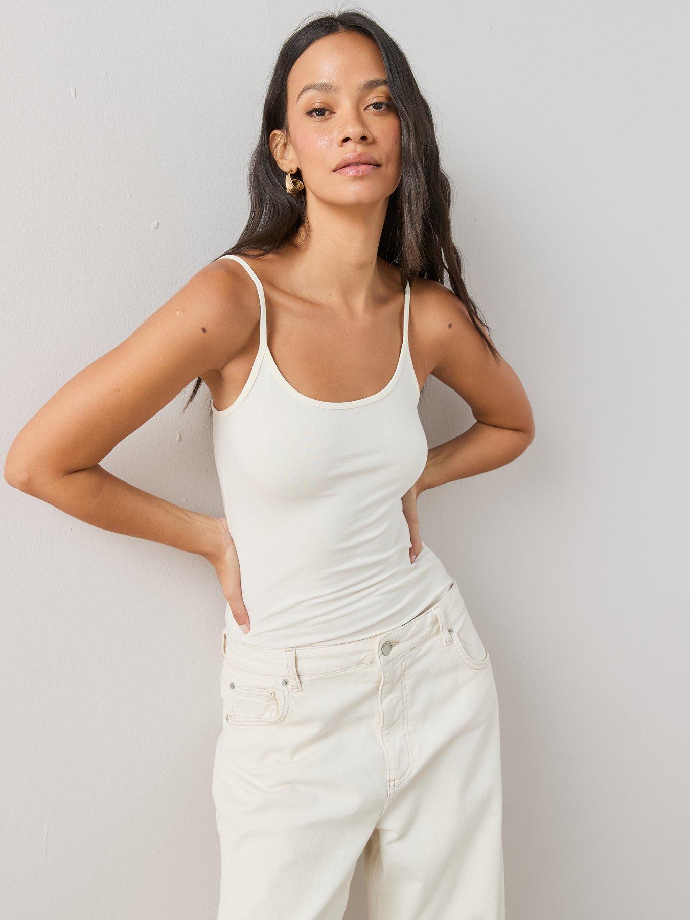 Image 6 of 6 of The Very Collection 3 Pack Fitted Cami Set - Multi