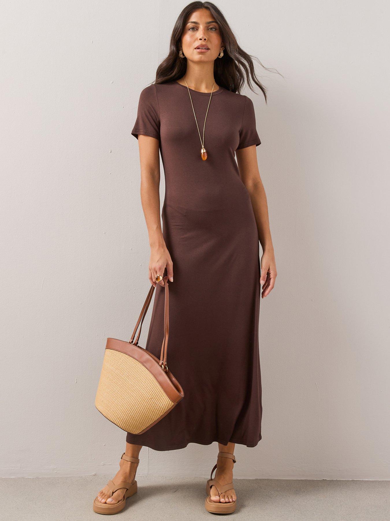 t shirt dress cotton Smooth T-Shirt – CURVA FABULOUS COLOR:AS PHOTO Mini Fit And Flare D