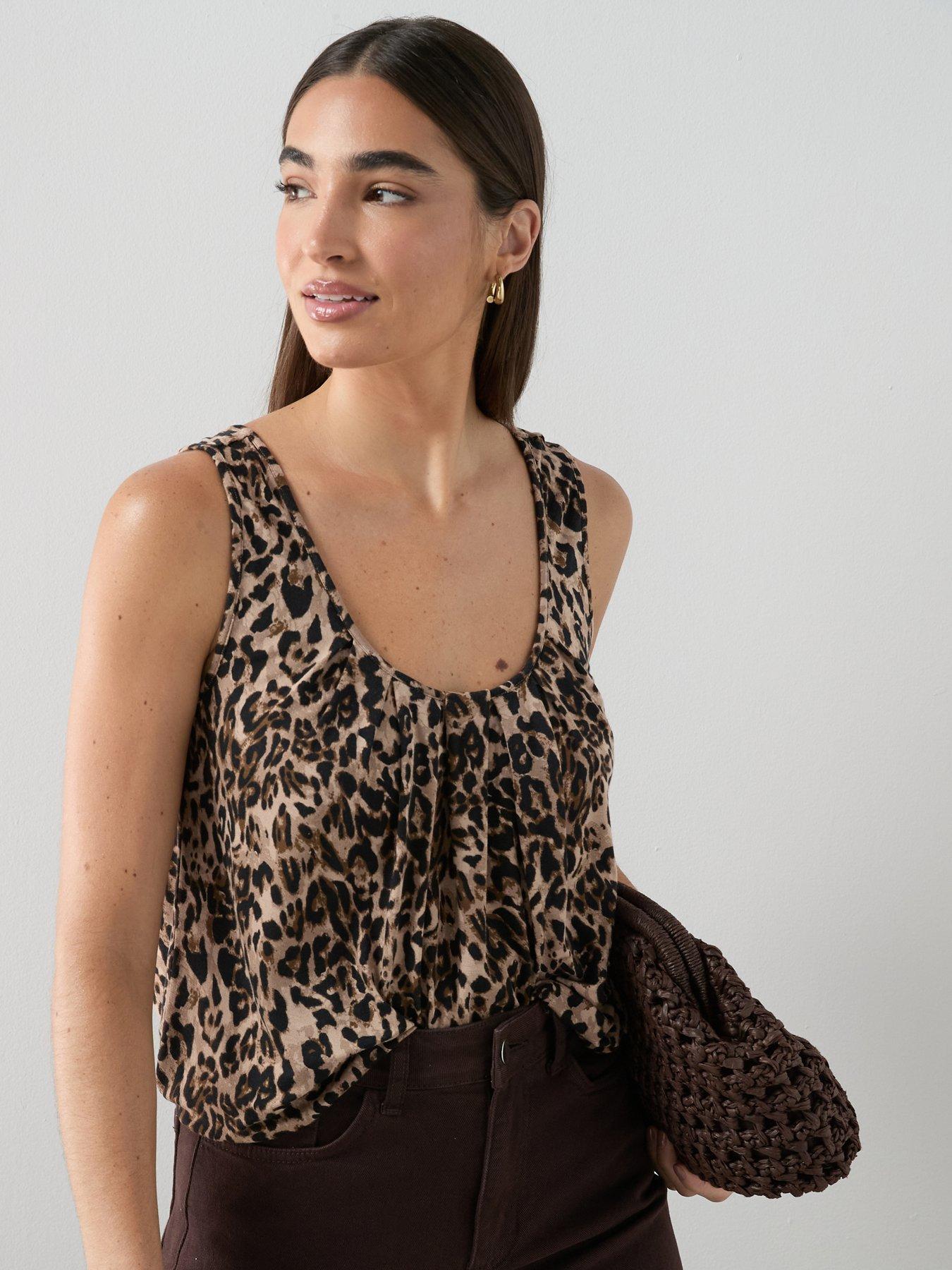 The Very Collection Printed Stretch Bubble Hem Vest - Multi