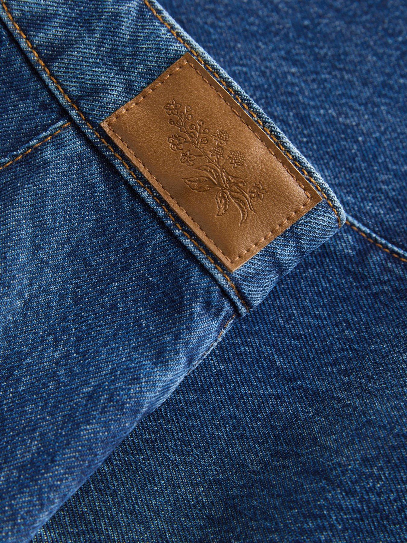 Image 6 of 7 of Laura Ashley Button Up Front Jeans - Navy
