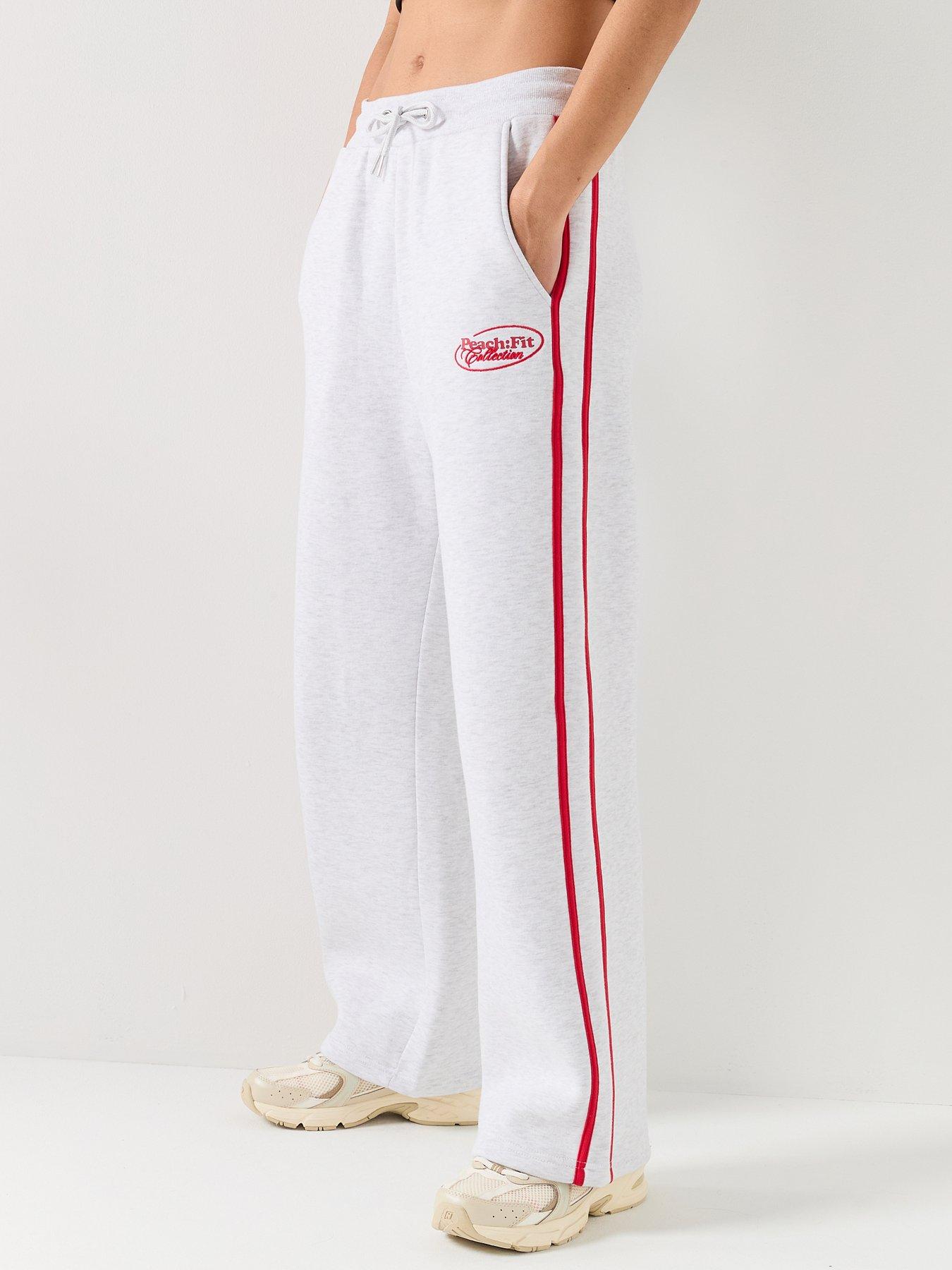 Peach Fit Womens Cotton Poly Straight Leg Jogger - Grey