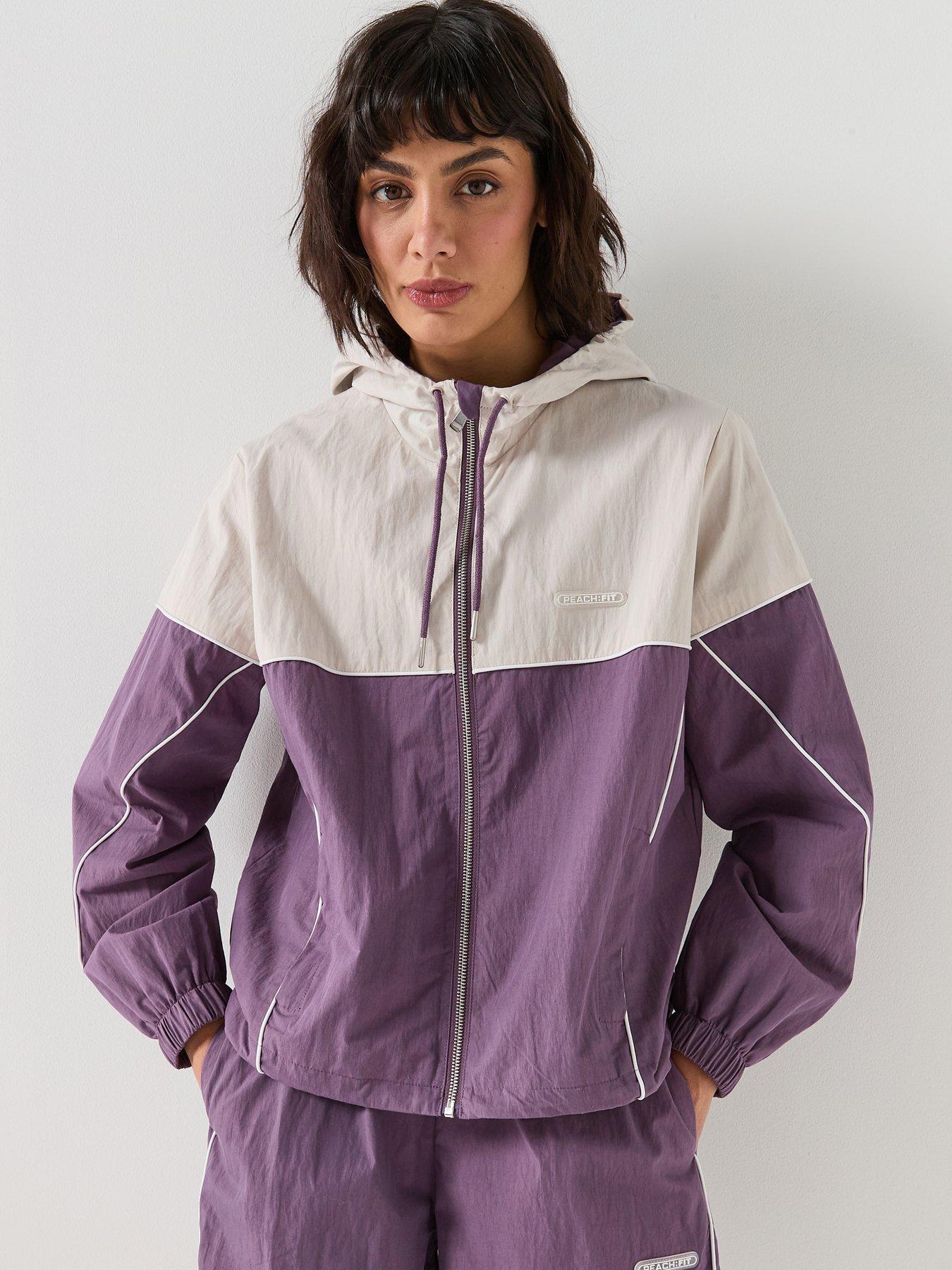 Peach Fit: Womens Poly Nylon Tracktop - Purple