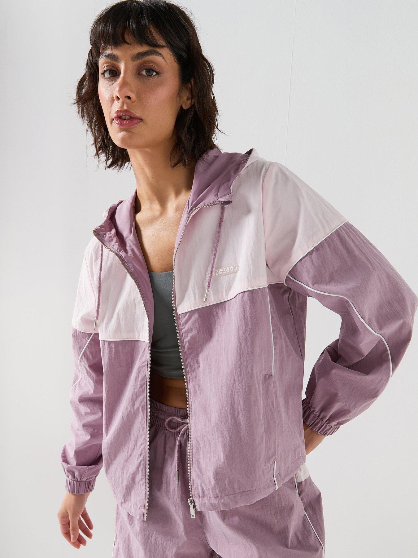 Peach Fit: Womens Poly Nylon Tracktop - Pink