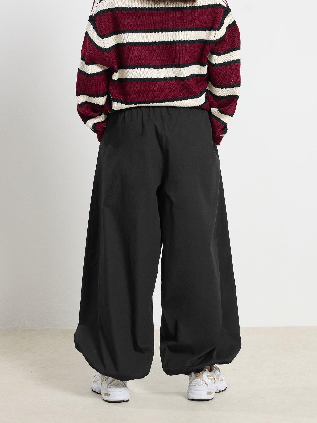 Image 2 of 4 of PixieGirl Petite Poplin Cuffed Balloon Trousers