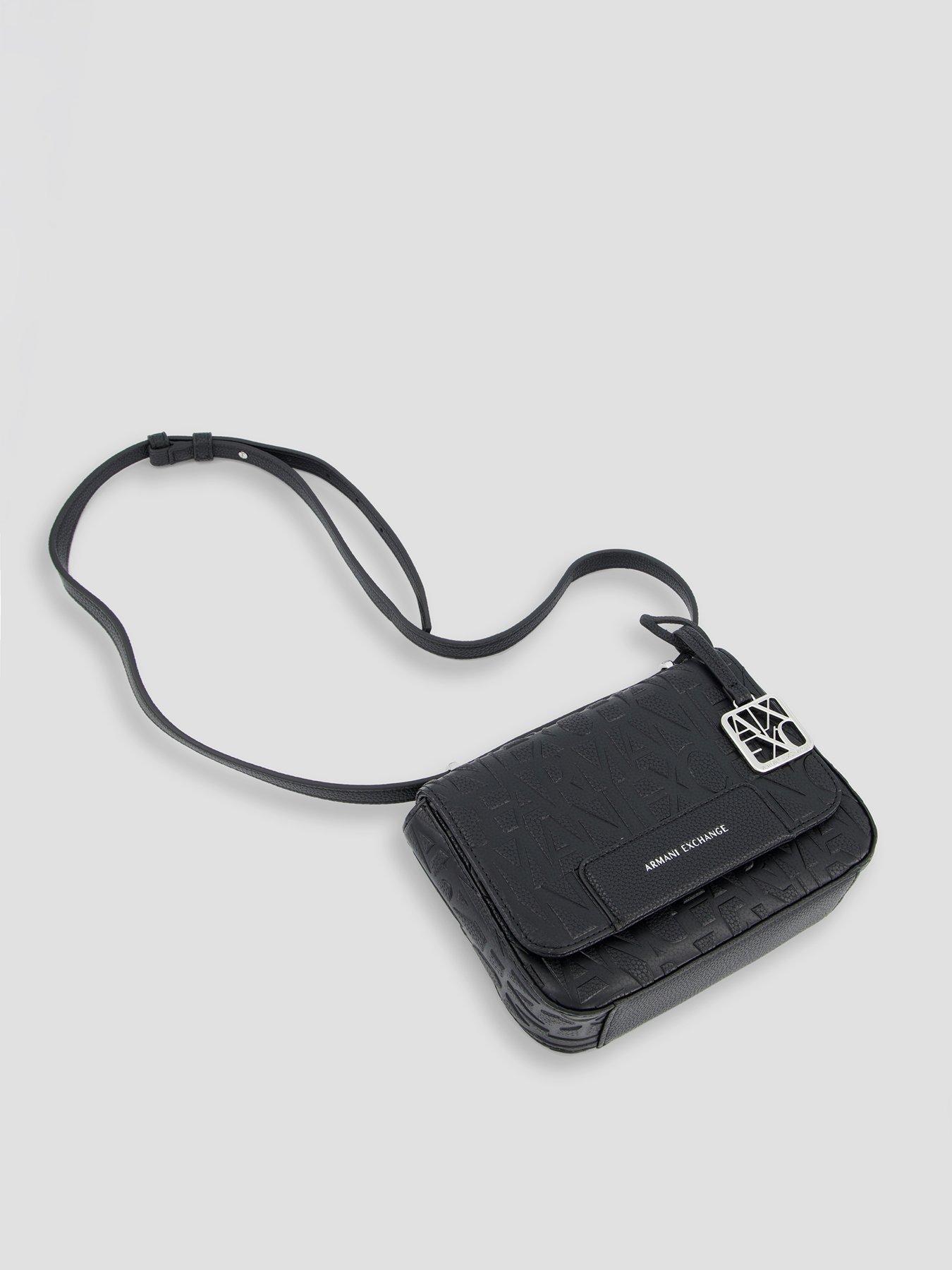 Image 2 of 4 of Armani Exchange Liz Pebble Crossbody Bag - Black