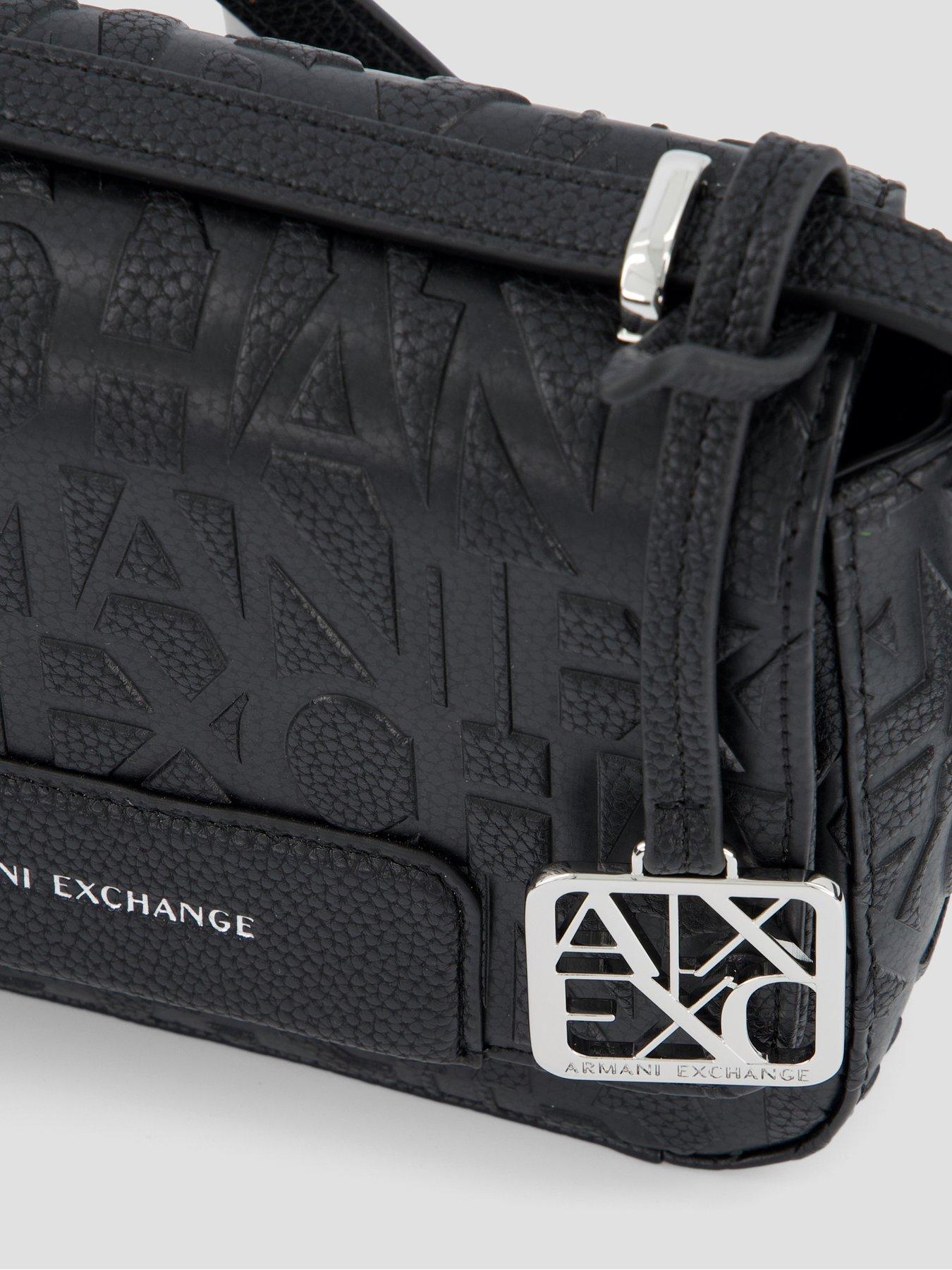 Image 3 of 4 of Armani Exchange Liz Pebble Crossbody Bag - Black