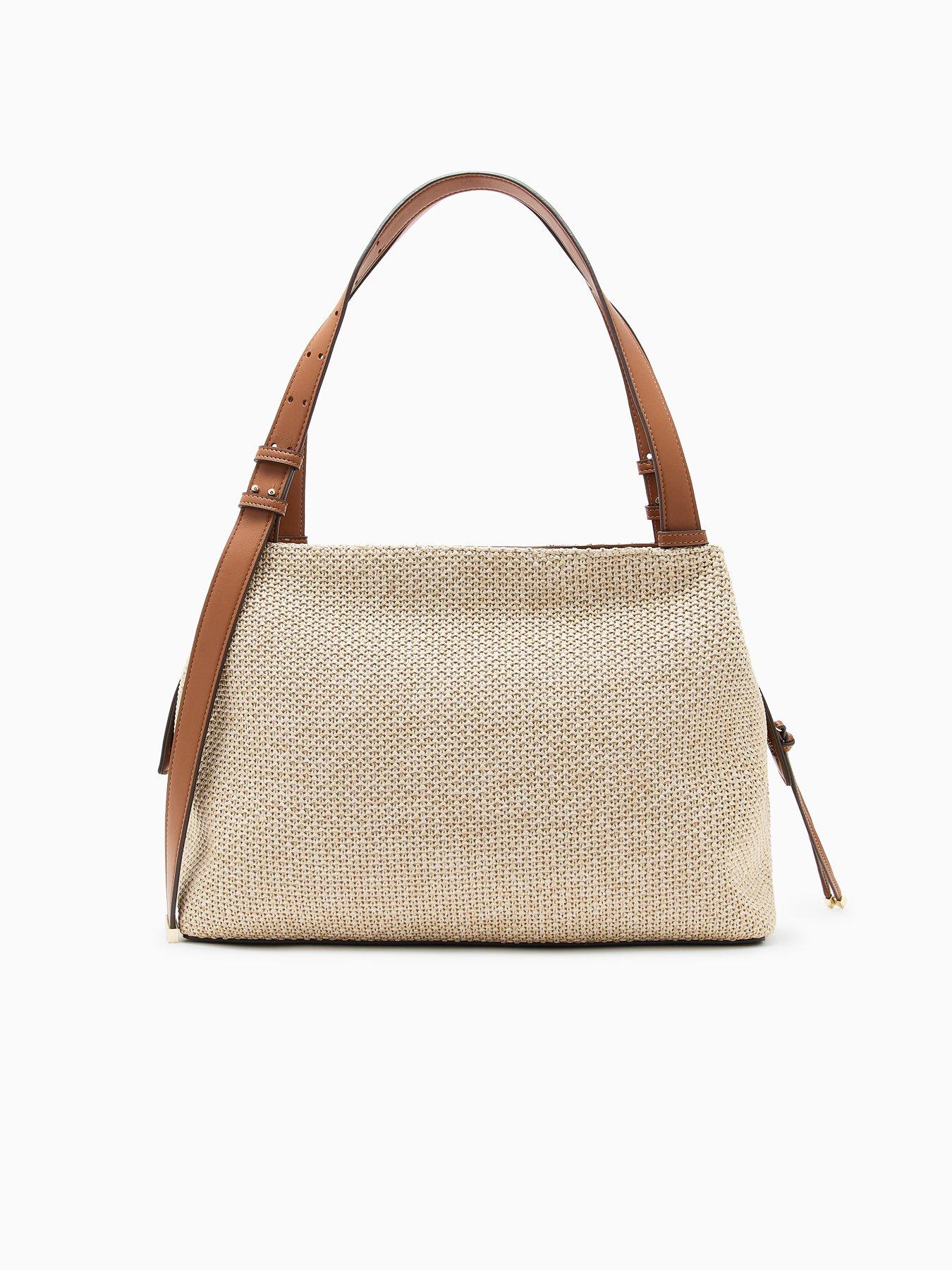 Image 2 of 3 of Armani Exchange Alice Raffia Shopping M - Beige