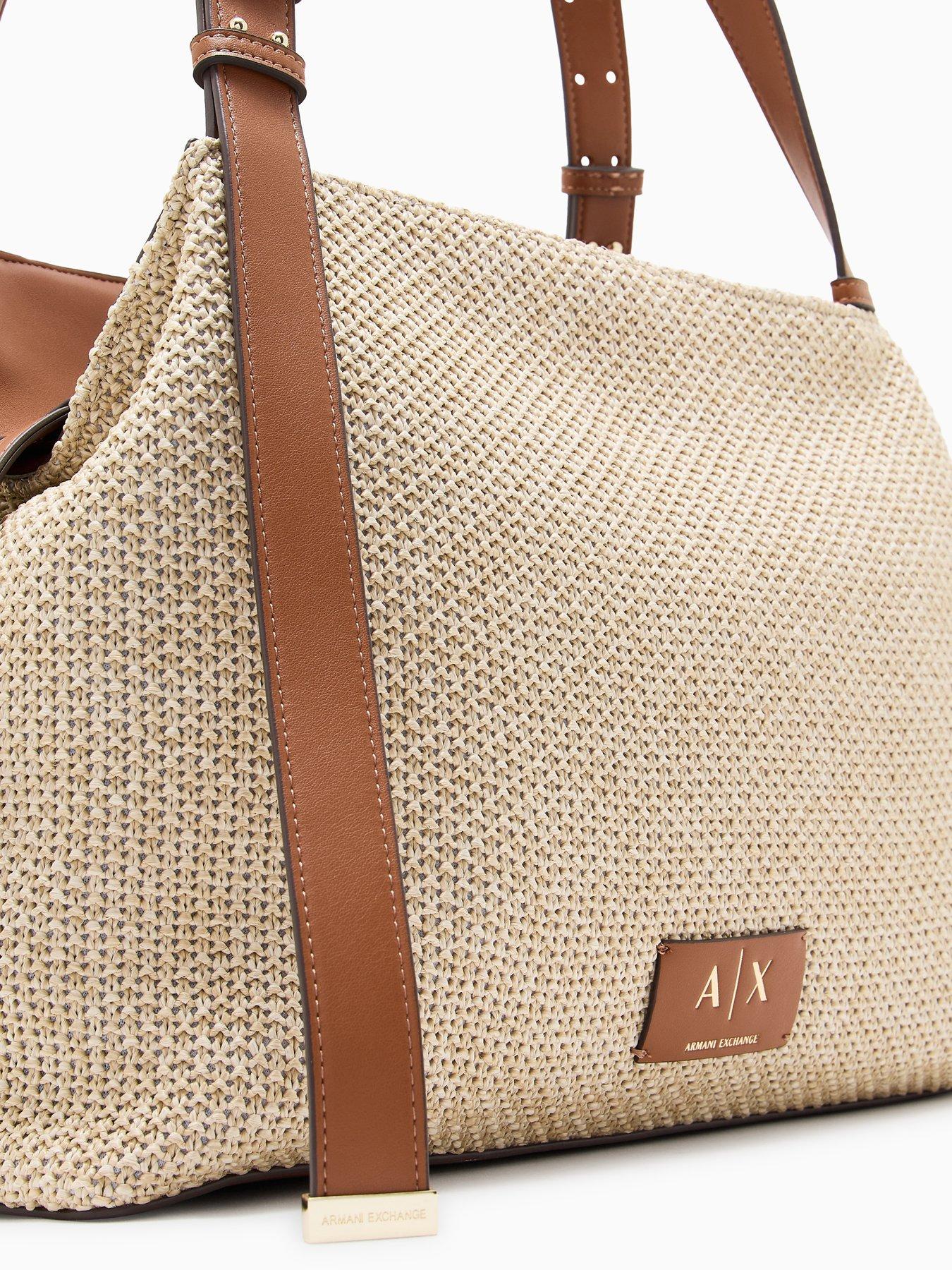 Image 3 of 3 of Armani Exchange Alice Raffia Shopping M - Beige