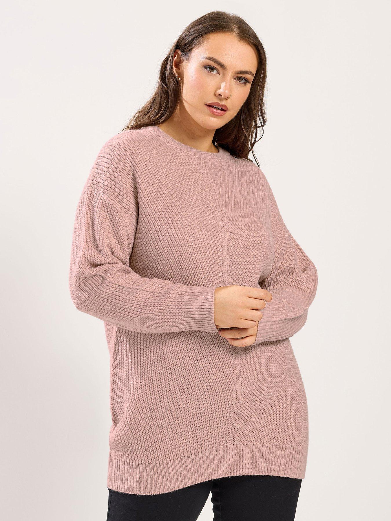 Yours Curve Essential Jumper - Pink