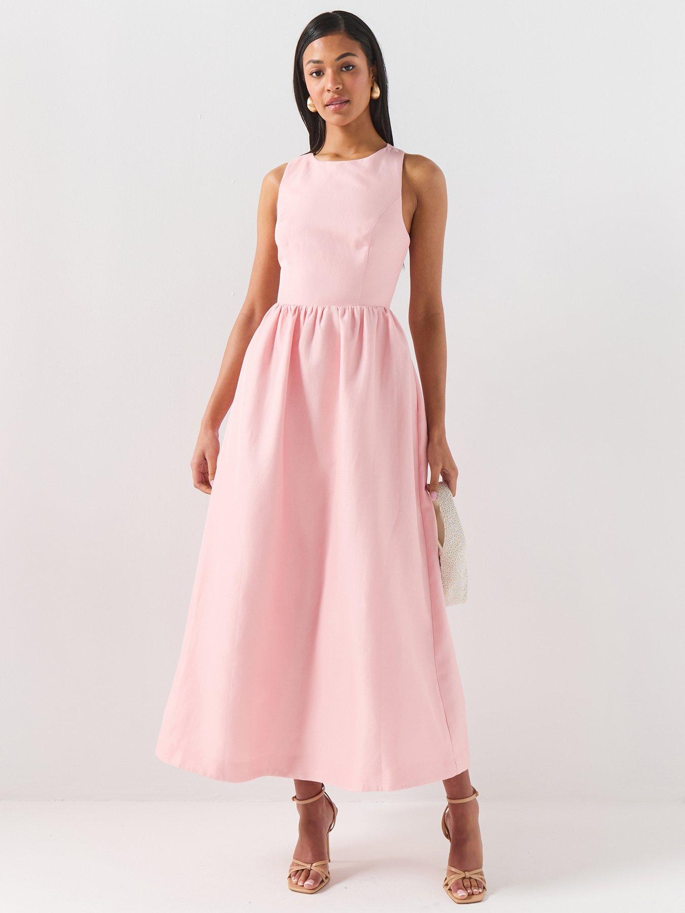 Image 1 of 6 of Forever New Ottilie Cross Back Detail Midi