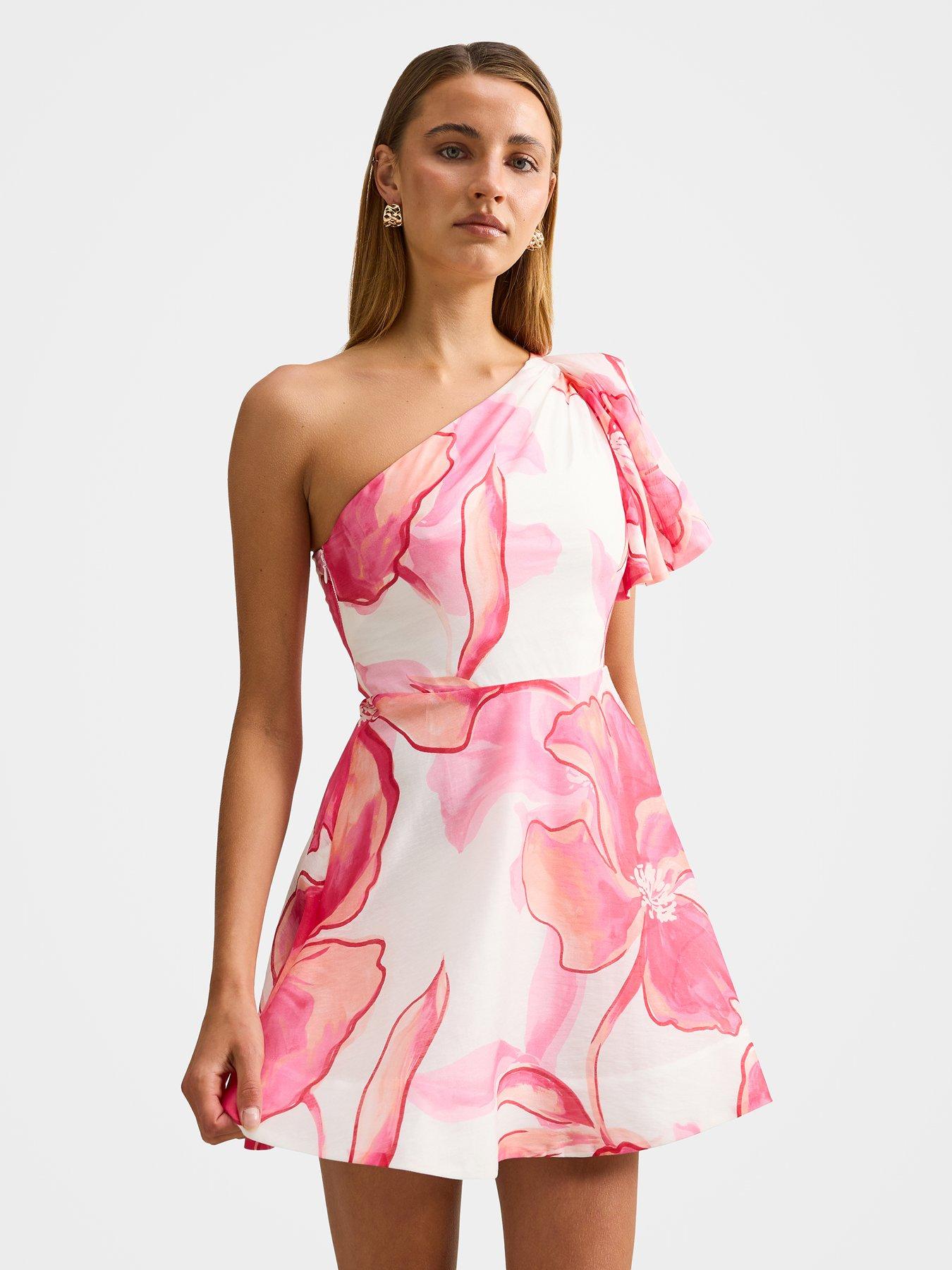 Forever New Josephina Flouncy Mini Dress - Pink