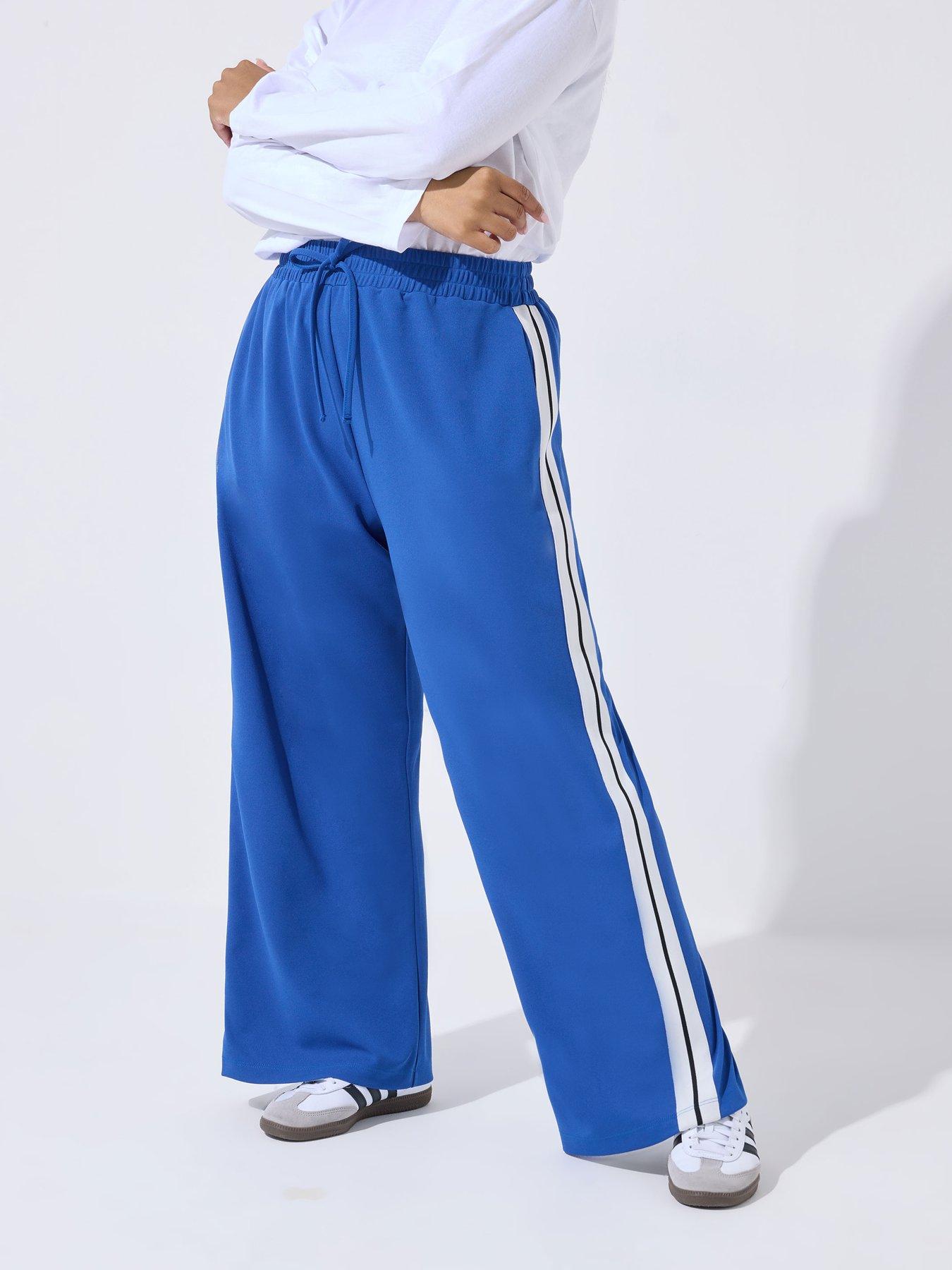 Yours Curve Striped Sporty Trouser