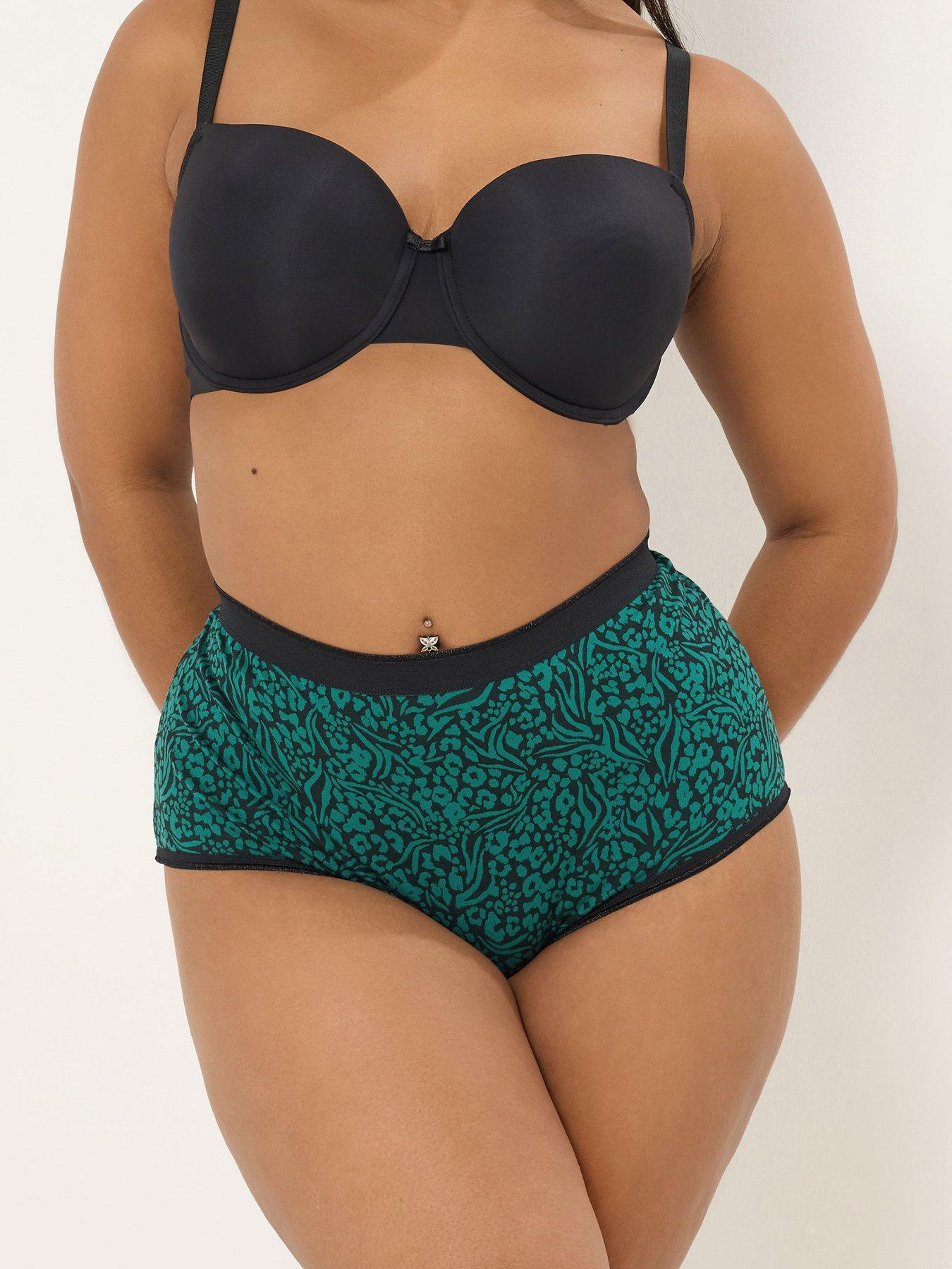 Image 4 of 6 of Yours Curve 5 Pack Mixed Animal Full Briefs