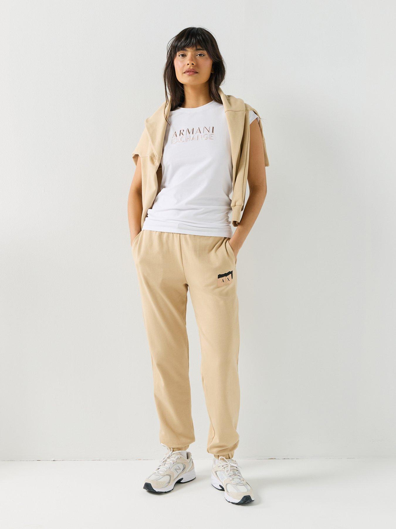 Image 3 of 5 of Armani Exchange Jogger Trousers - Beige
