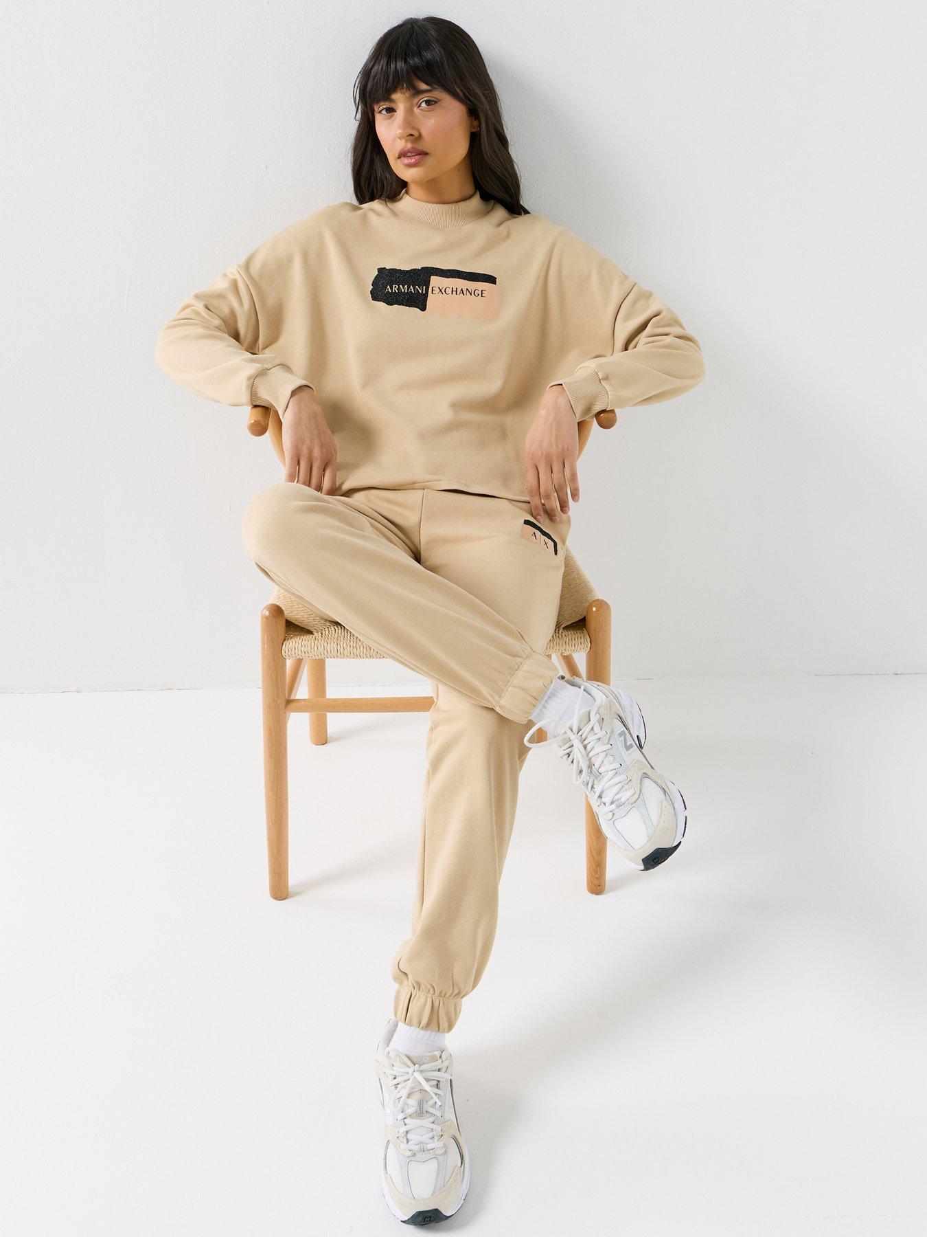 Image 4 of 5 of Armani Exchange Jogger Trousers - Beige