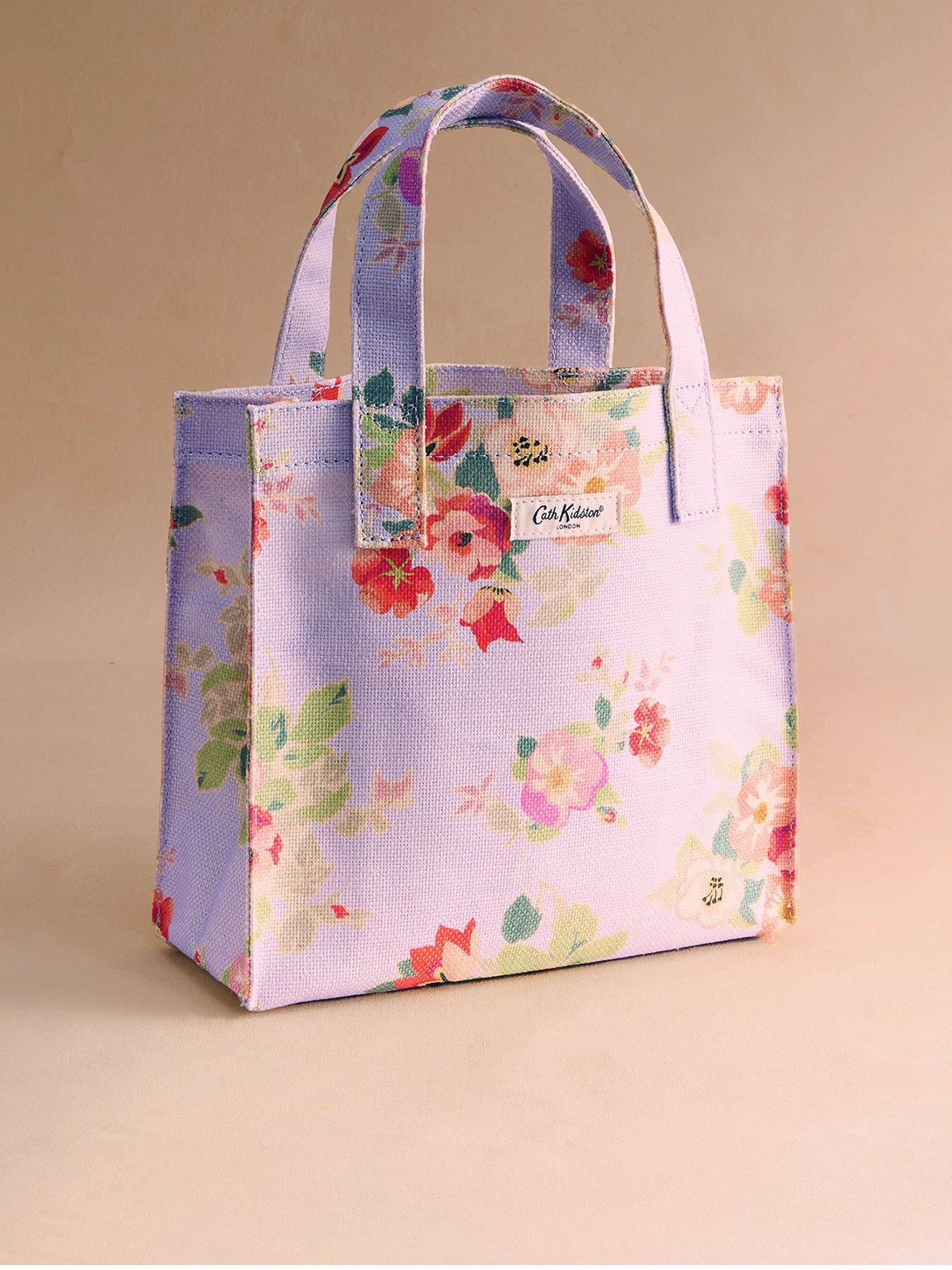 Cath Kidston Small Bookbag Archive Bunches Print - Lilac