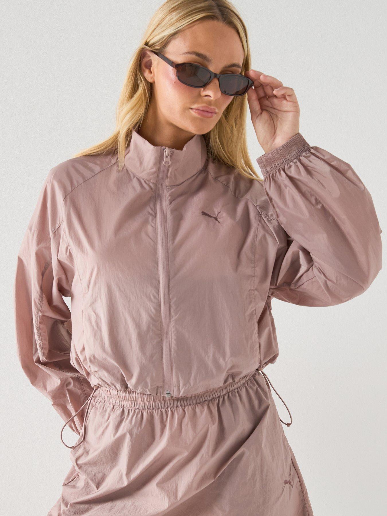 Puma: Womens Her Relaxed Full-Zip Woven Jacket - Beige