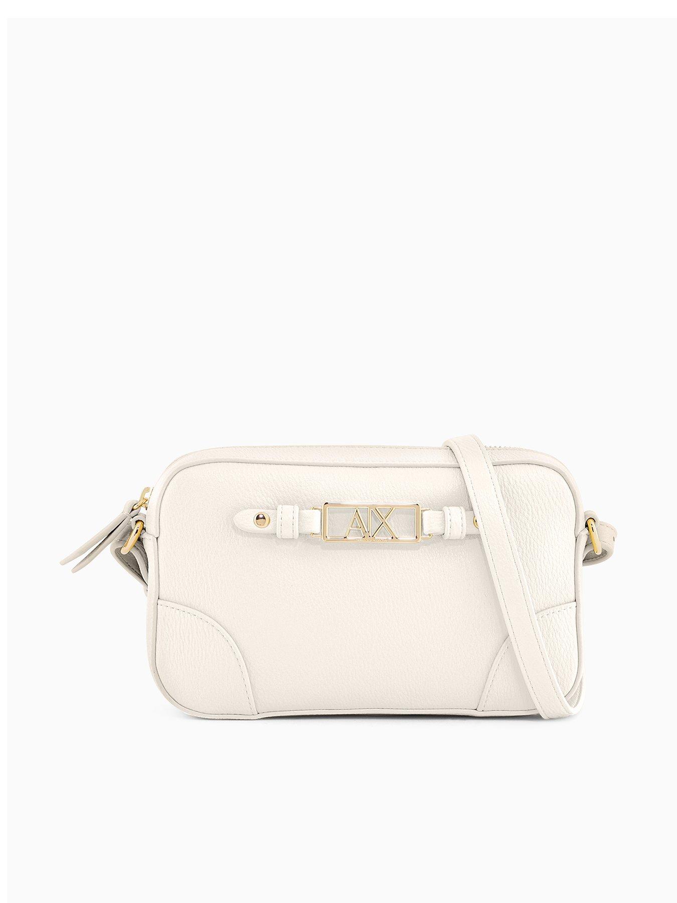 Image 1 of 1 of Armani Exchange Polly Camera Case Bag - White