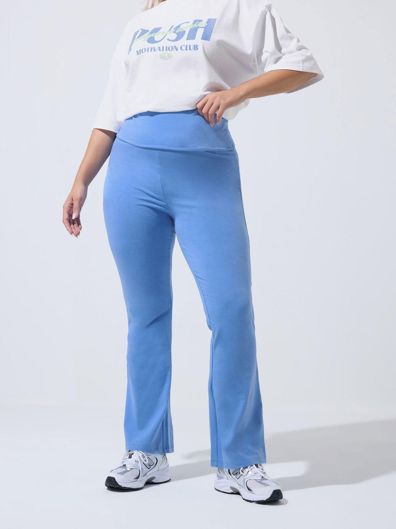 Yours Curve Fold Over Kick Flare Trousers