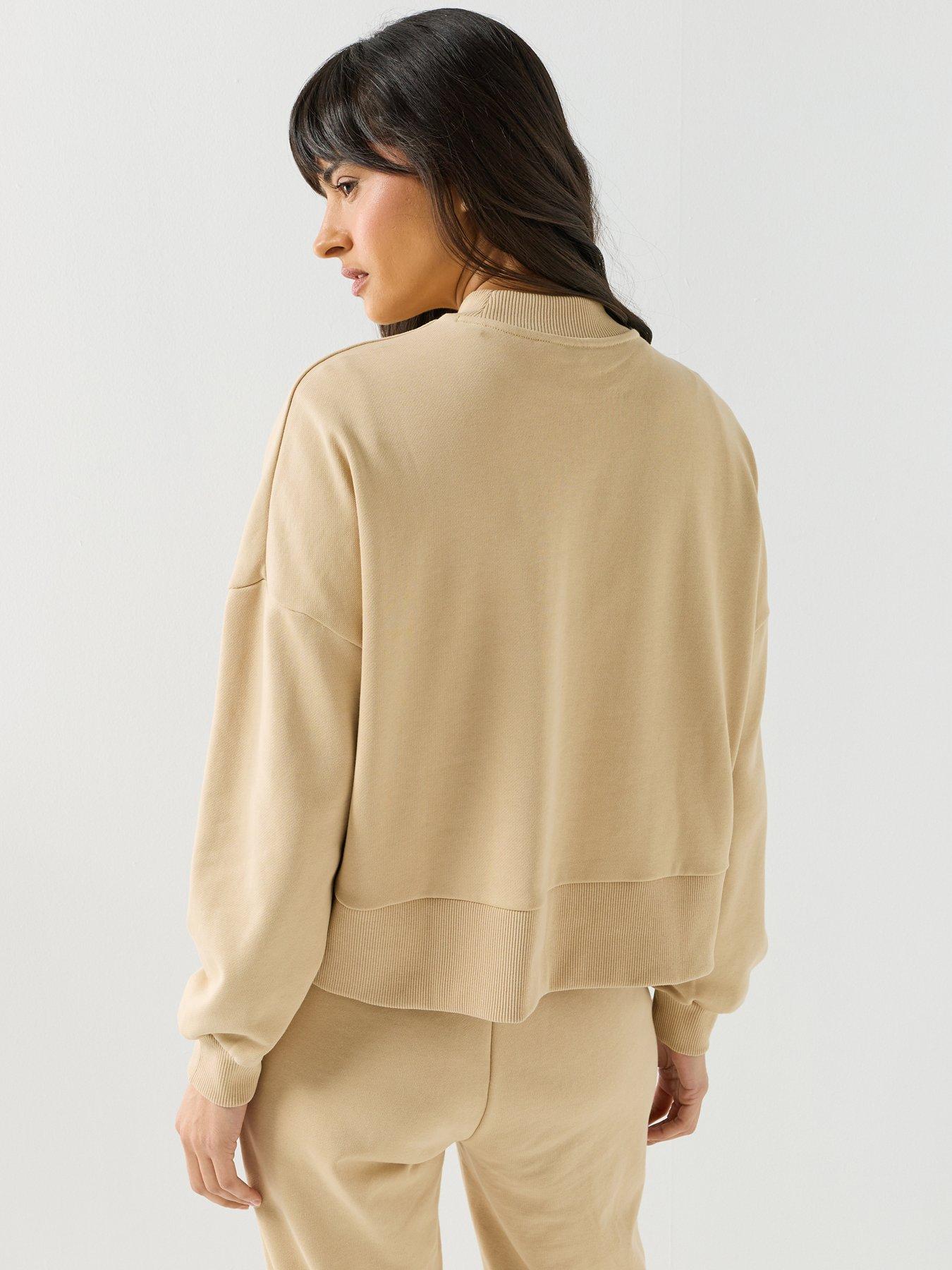 Image 2 of 4 of Armani Exchange Logo Sweatshirt - Beige