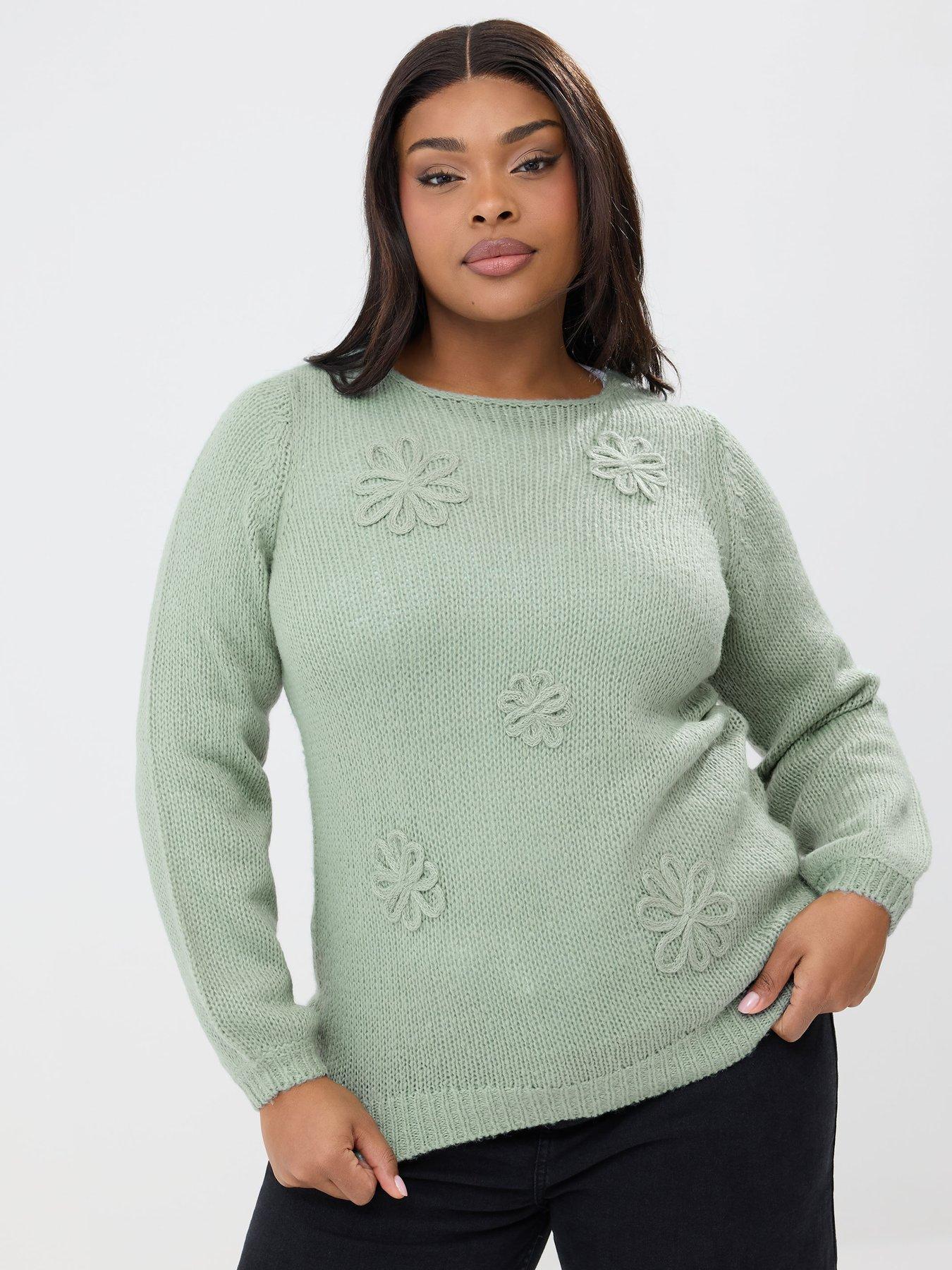 Yours Curve Long Sleeve Floral Jumper