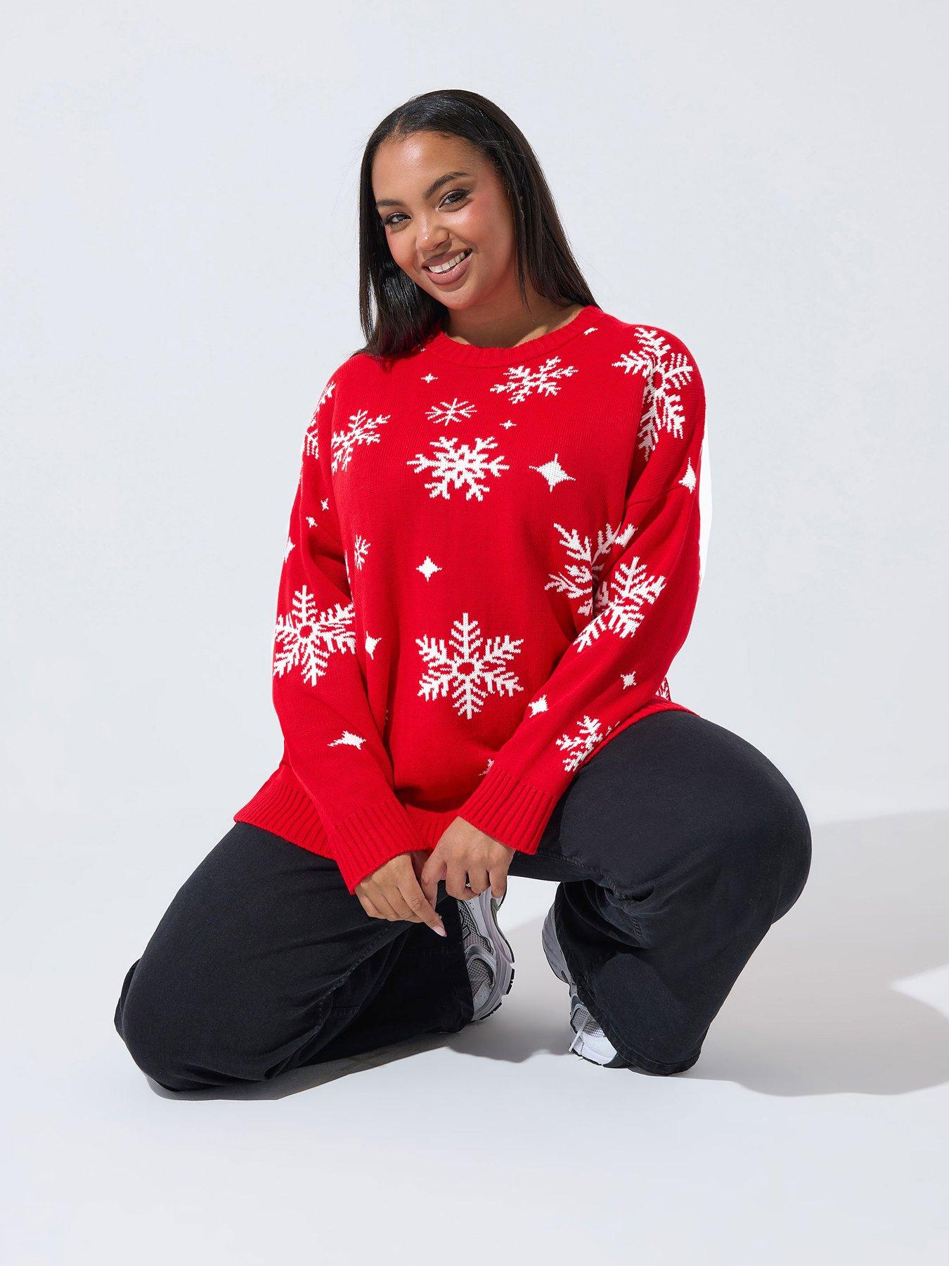 Yours Curve Snowflake Jumper