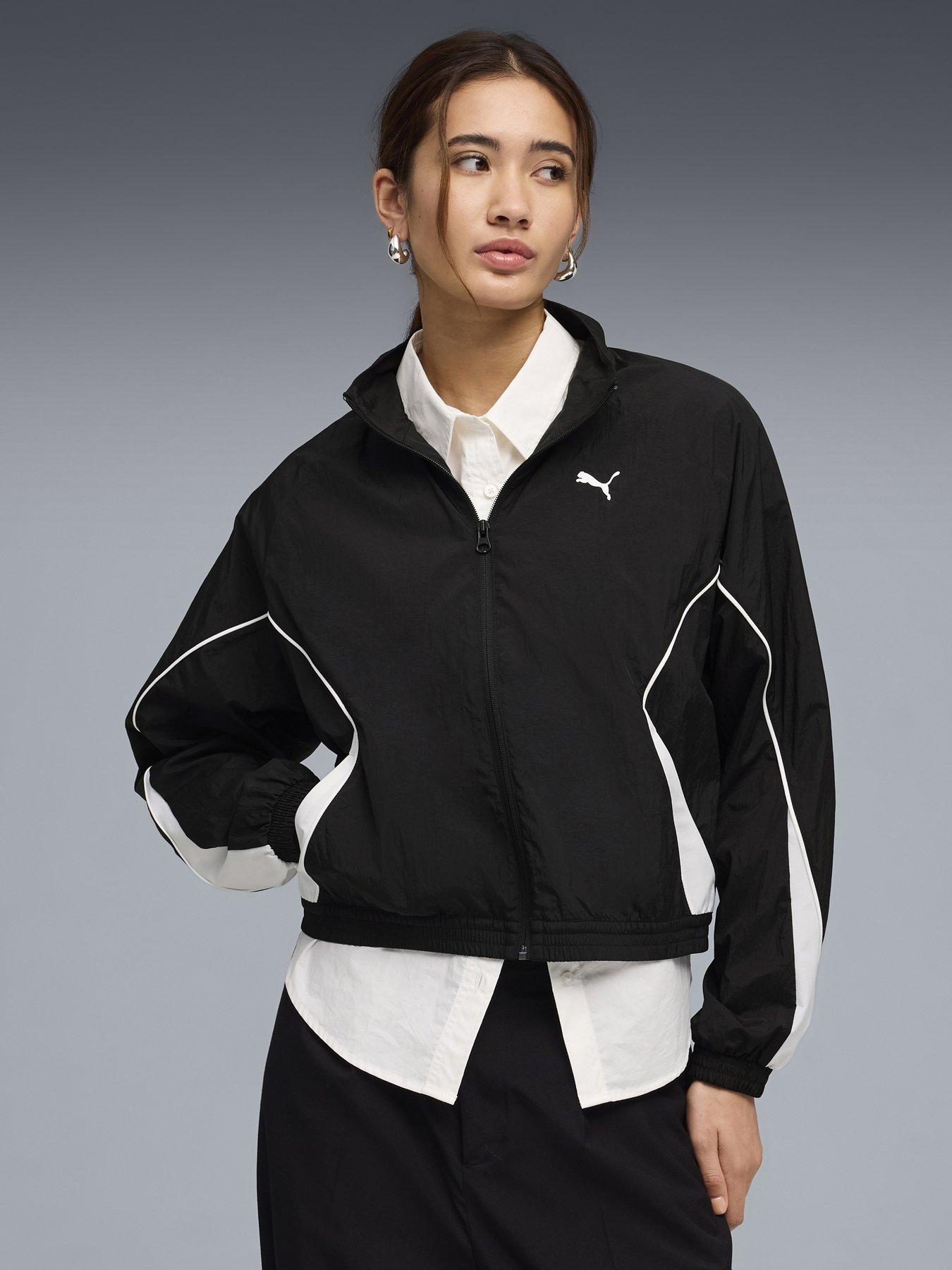 Puma: Womens Sport Relaxed Woven Full-Zip Jacket - Black