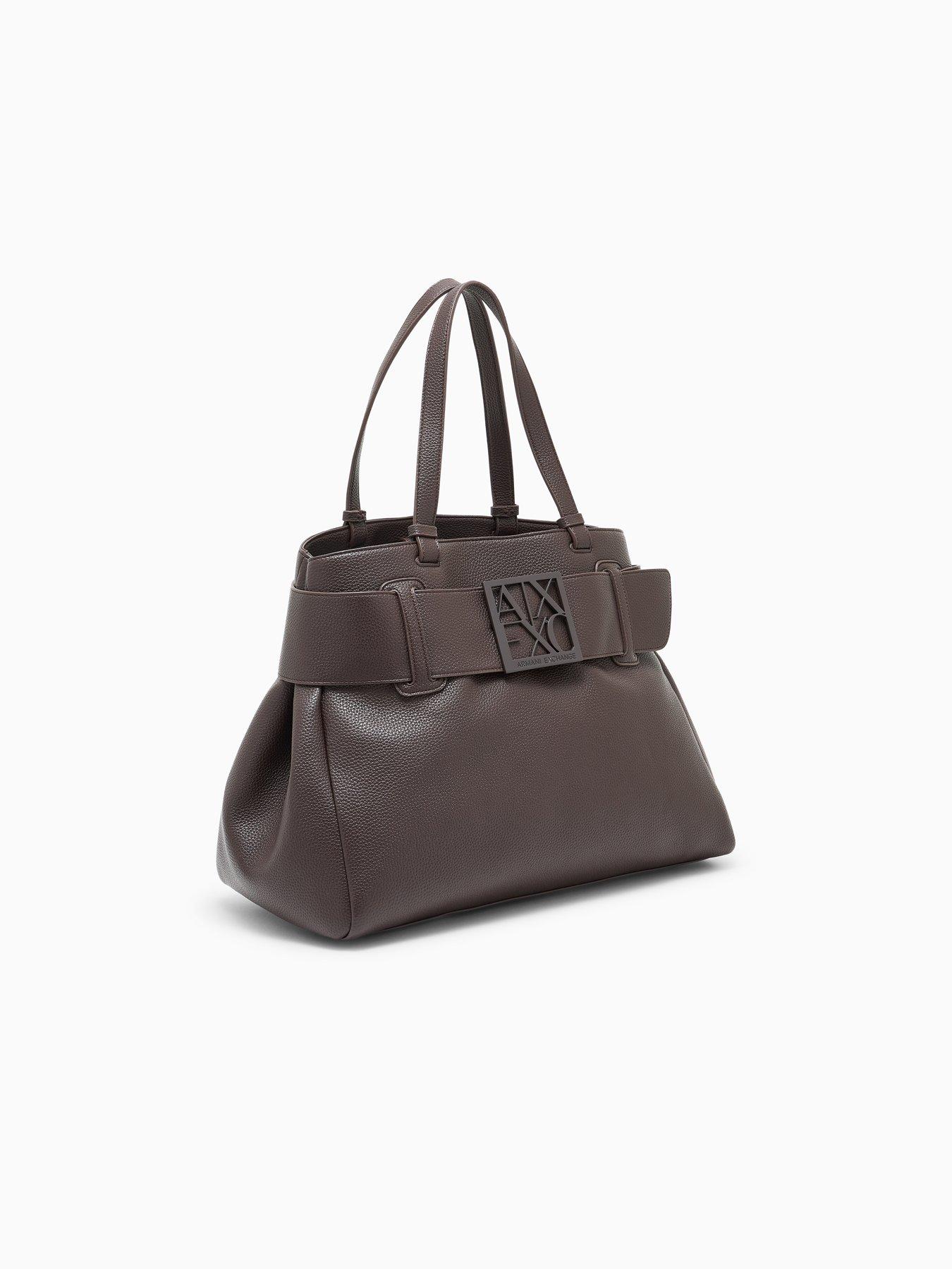 Image 3 of 5 of Armani Exchange Susy Soft Shopping M Bag - Brown