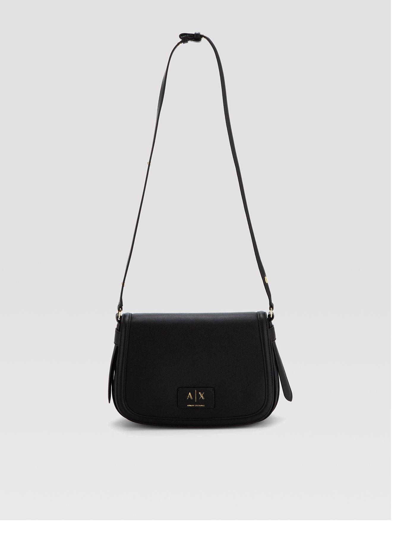 Armani Exchange: Tory Saddle Bag - Black
