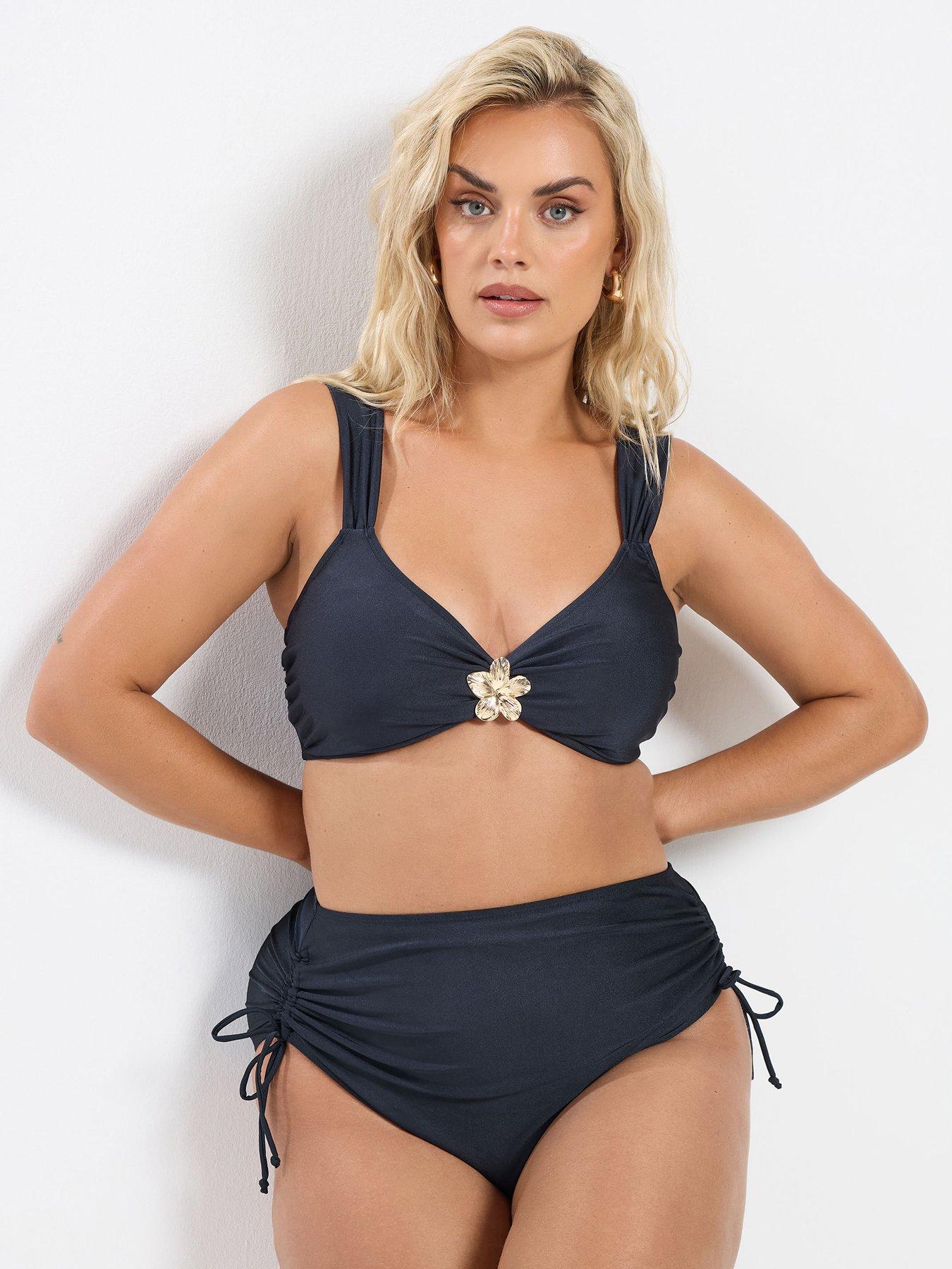 Yours Curve Super High Waist Brief - Blue