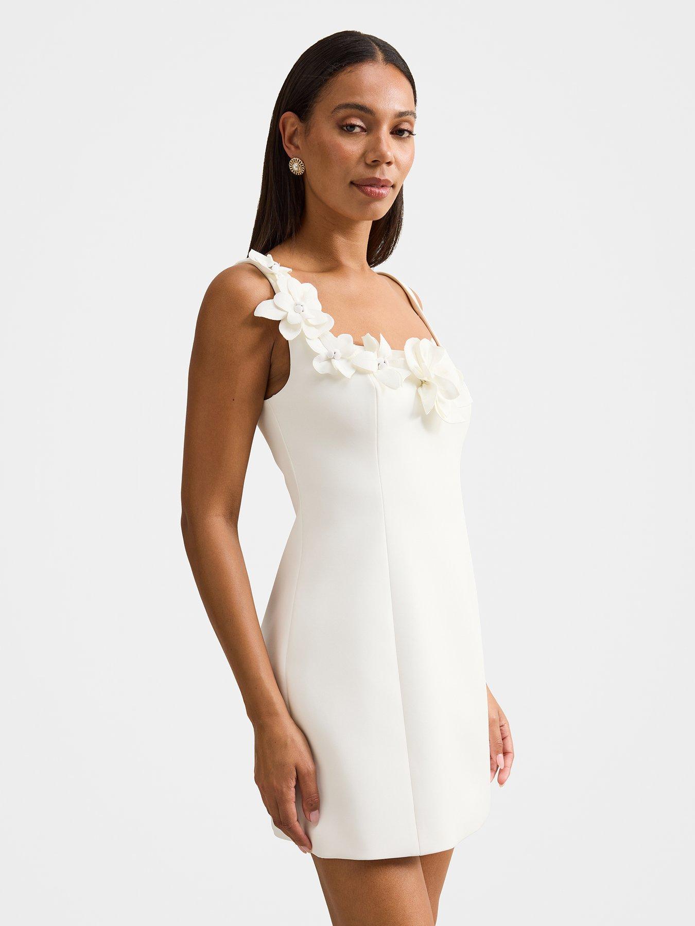 Forever New Melora Flower Mini Dress - White | Very