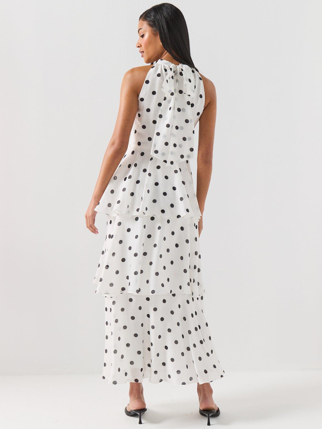 Image 2 of 6 of Forever New Monroe Tier Halter Midi Dress