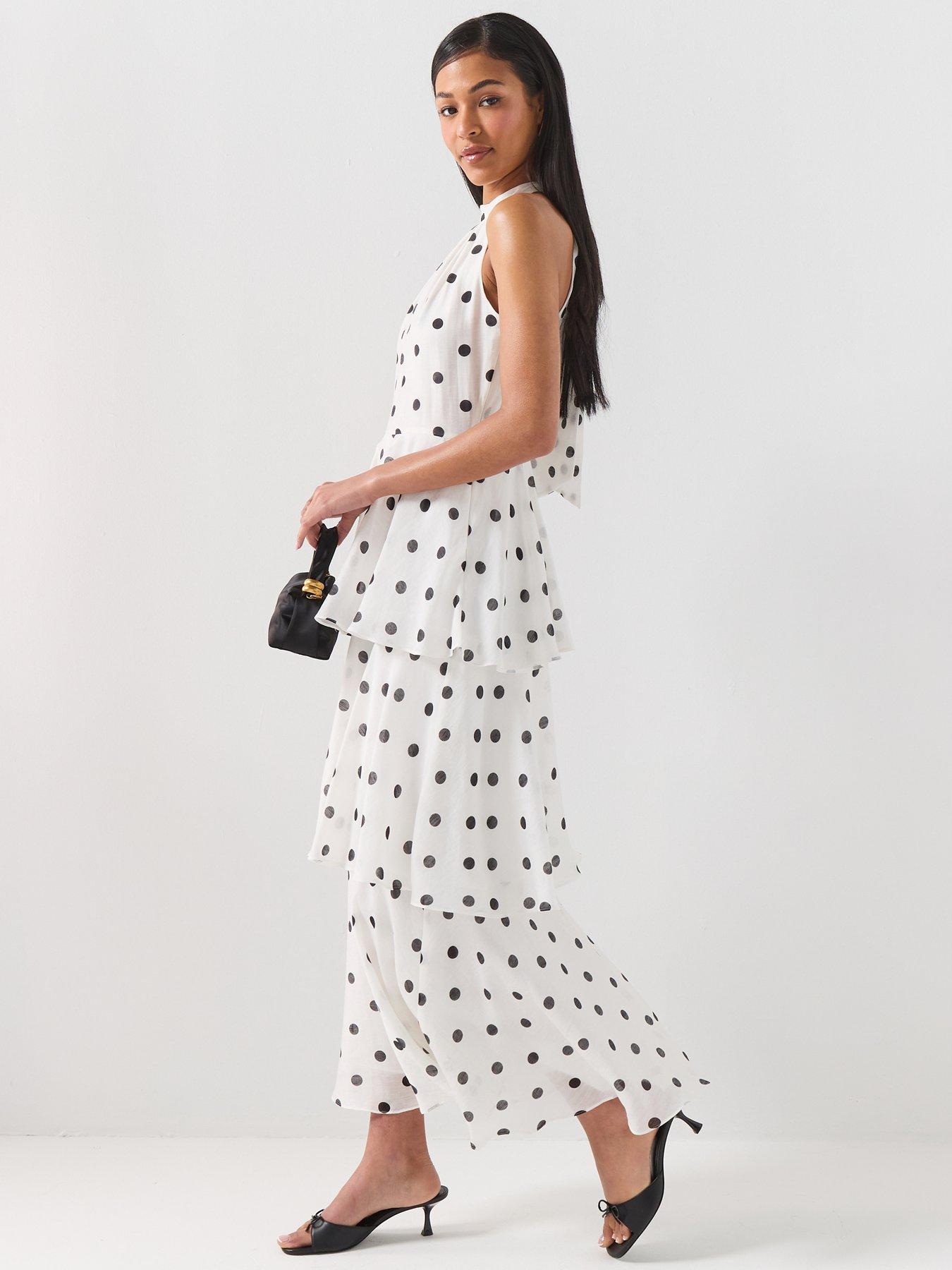 Image 3 of 6 of Forever New Monroe Tier Halter Midi Dress