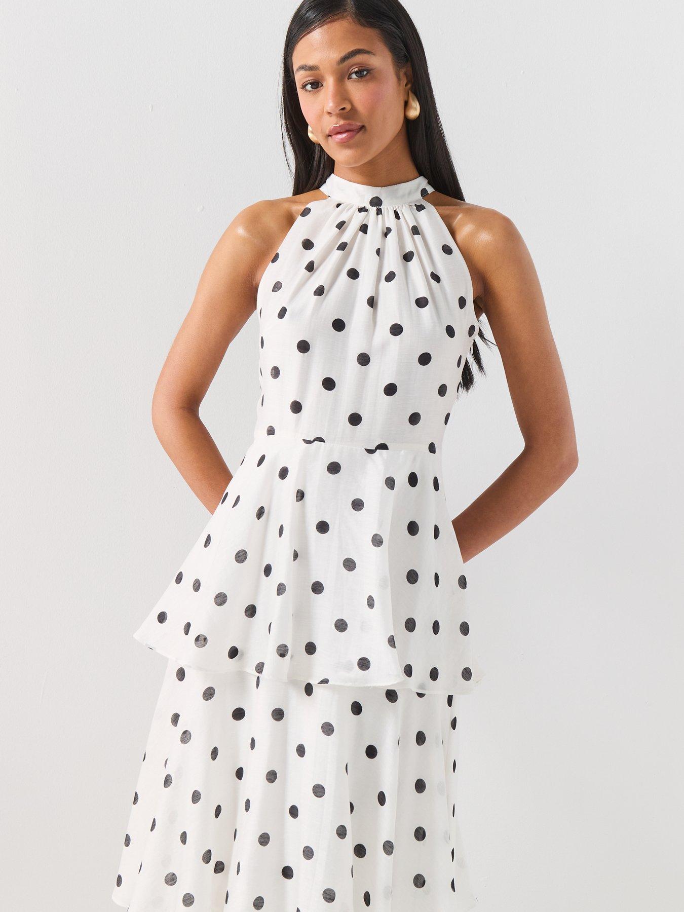 Image 4 of 6 of Forever New Monroe Tier Halter Midi Dress