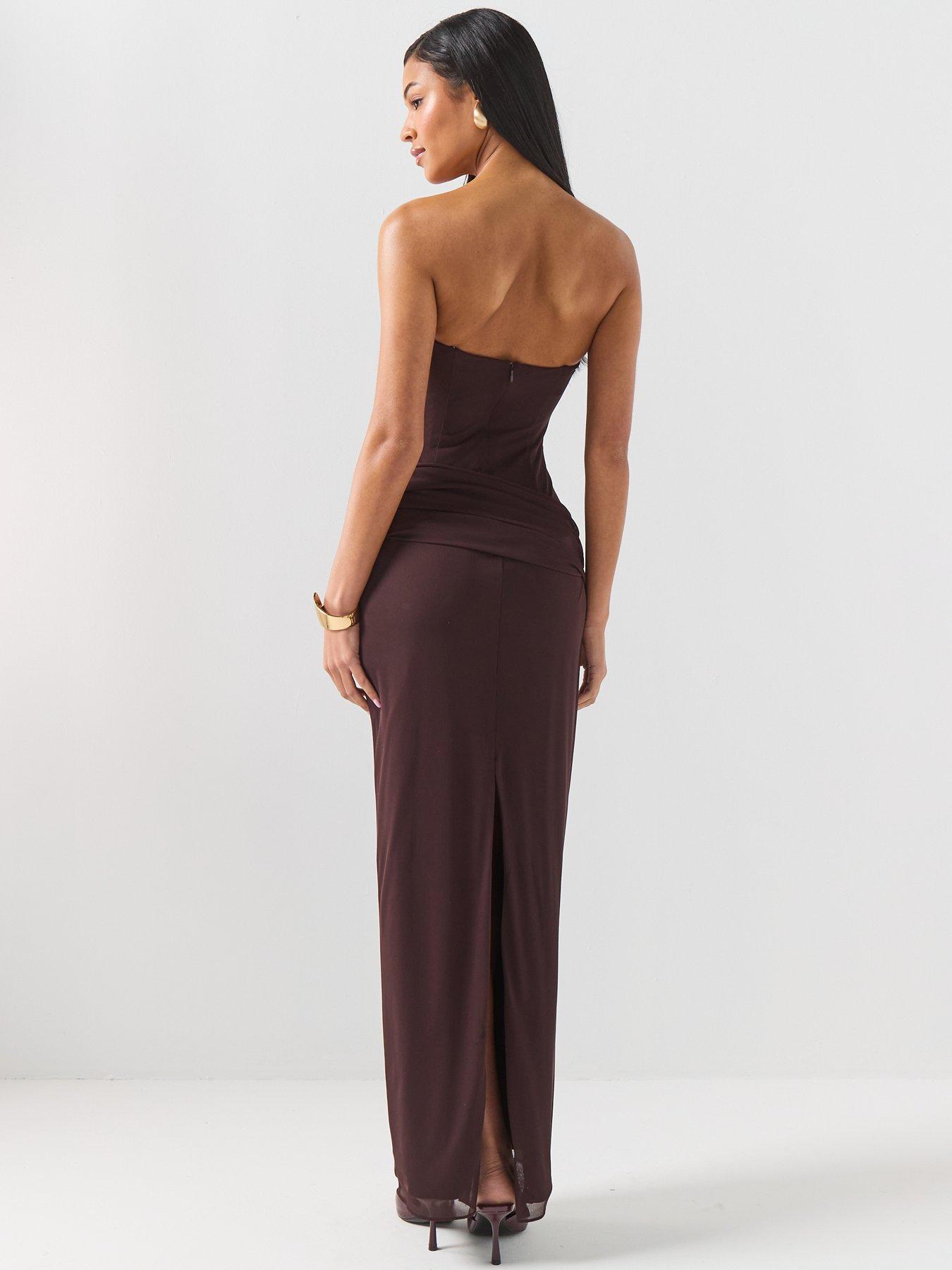 Image 2 of 6 of Forever New Kia Drape Mesh Maxi Dress