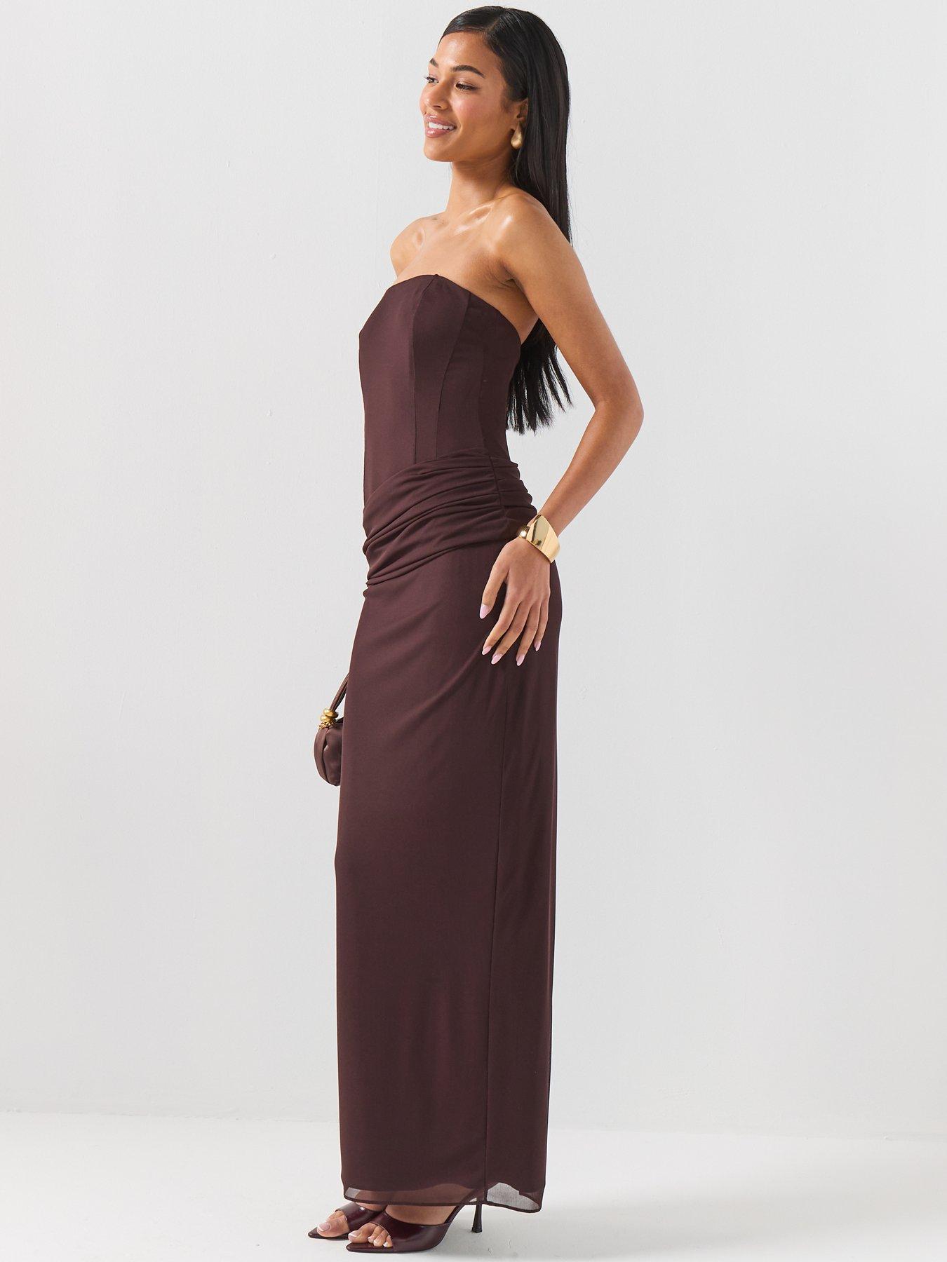 Image 3 of 6 of Forever New Kia Drape Mesh Maxi Dress