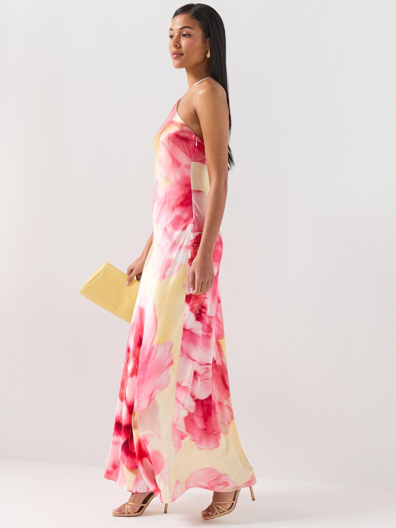 Image 3 of 6 of Forever New Nova Arrow Neck Maxi Dress - Pink