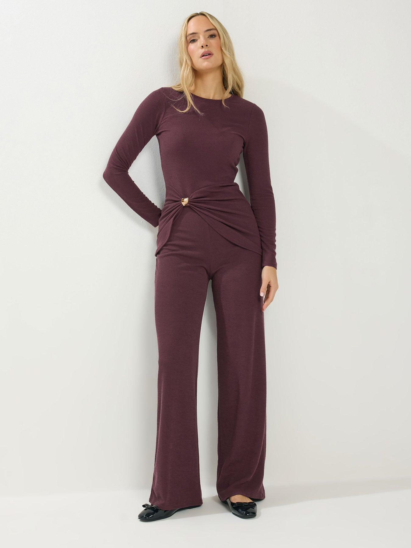 Image 3 of 4 of Long Tall Sally Textured Top - Red