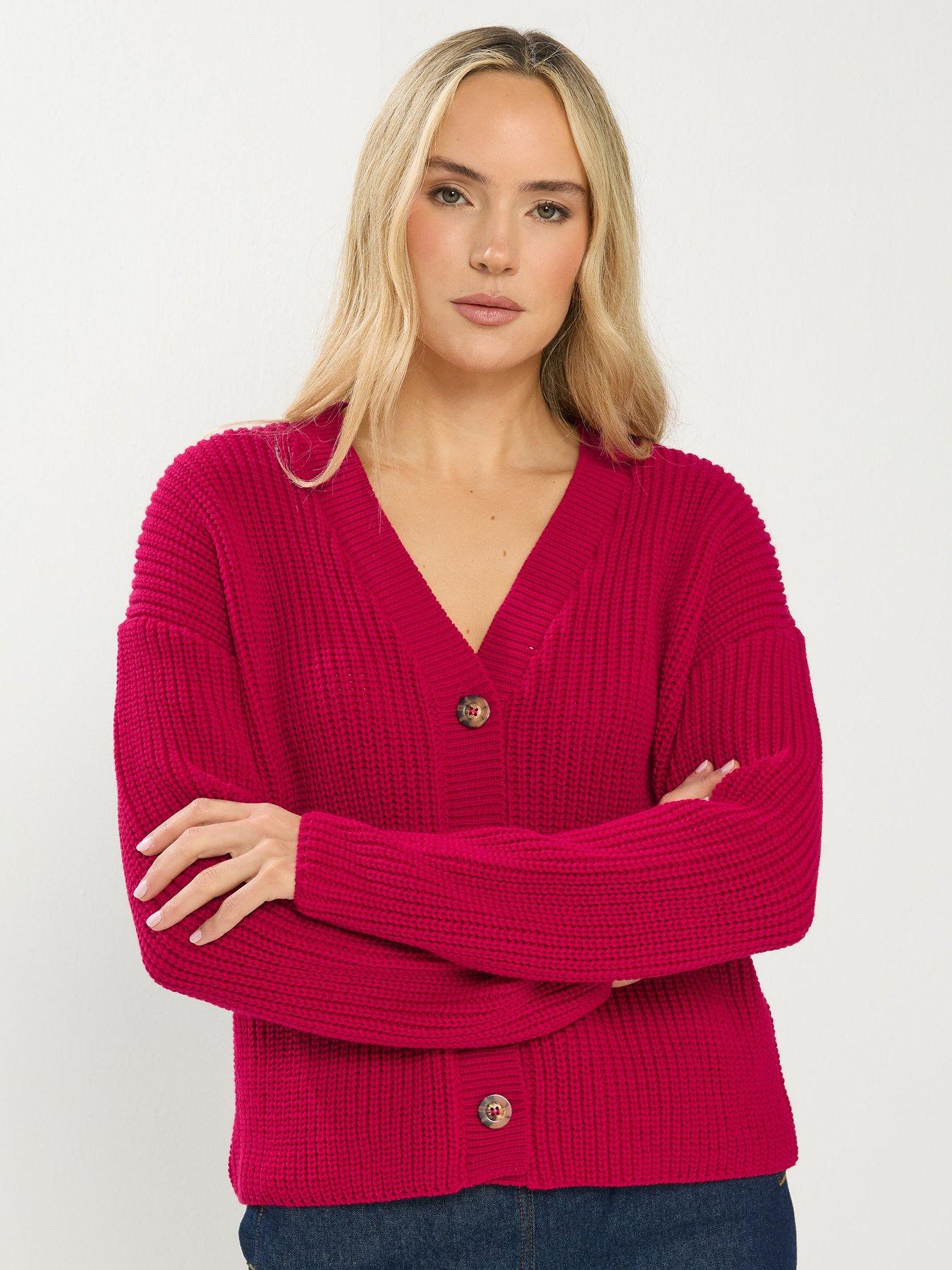 Image 1 of 4 of Long Tall Sally Button Through Cardigan - Red