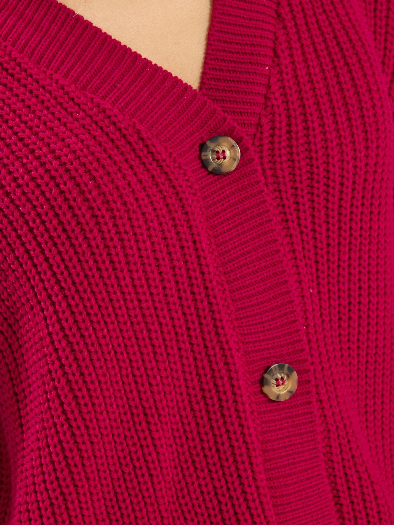 Image 4 of 4 of Long Tall Sally Button Through Cardigan - Red