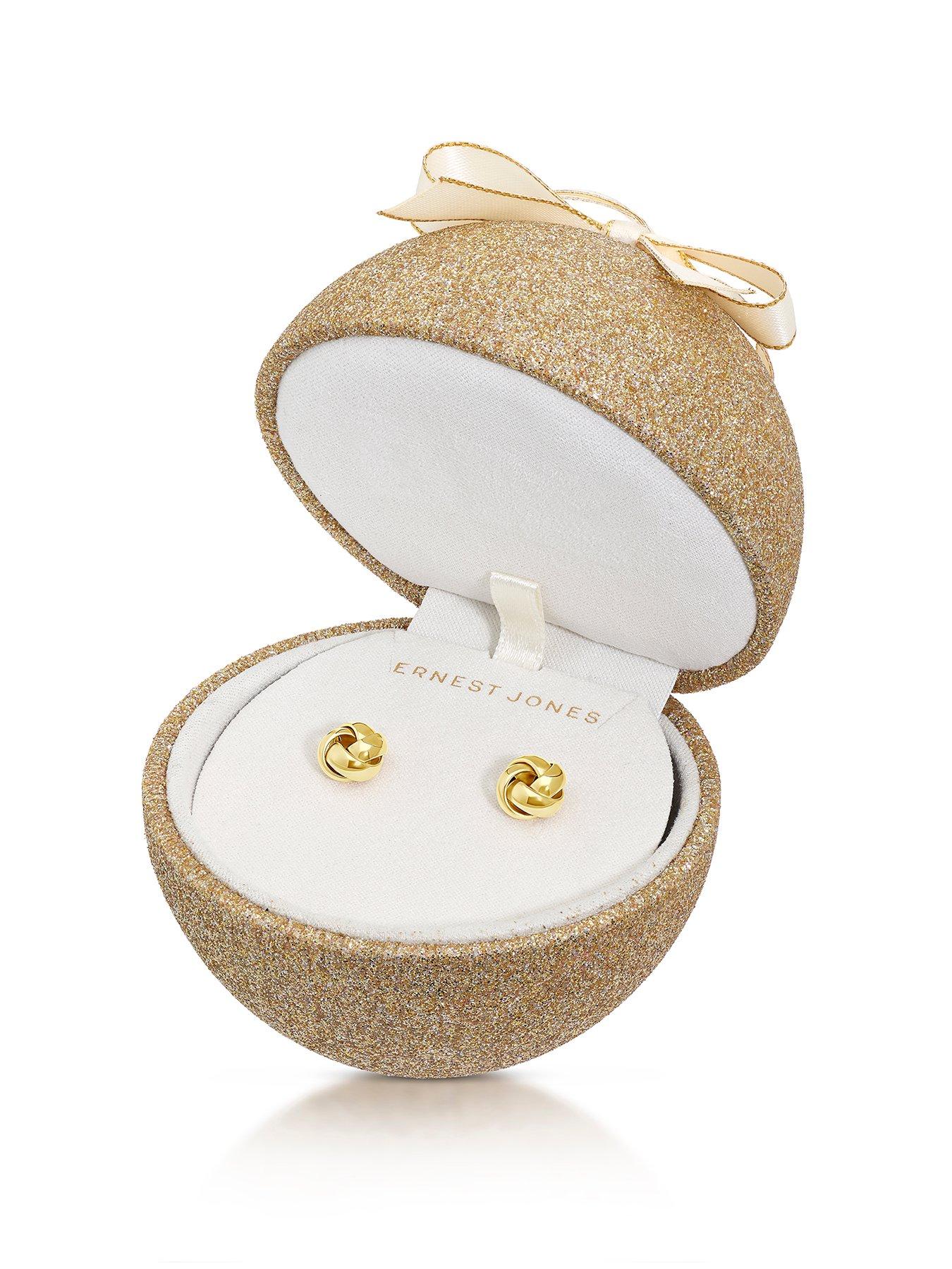 Ernest Jones 9Ct Knot Stud Earrings - Gold
