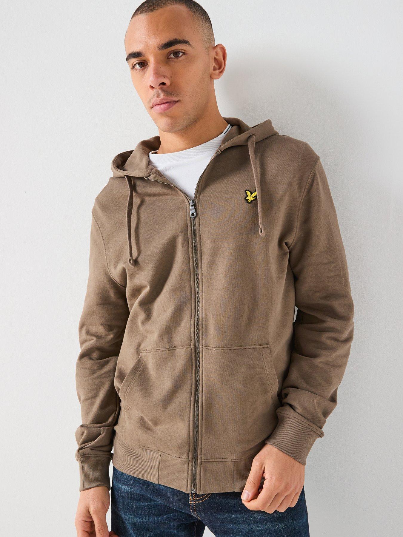 Lyle & Scott Zip Through Hoodie - Khaki Green