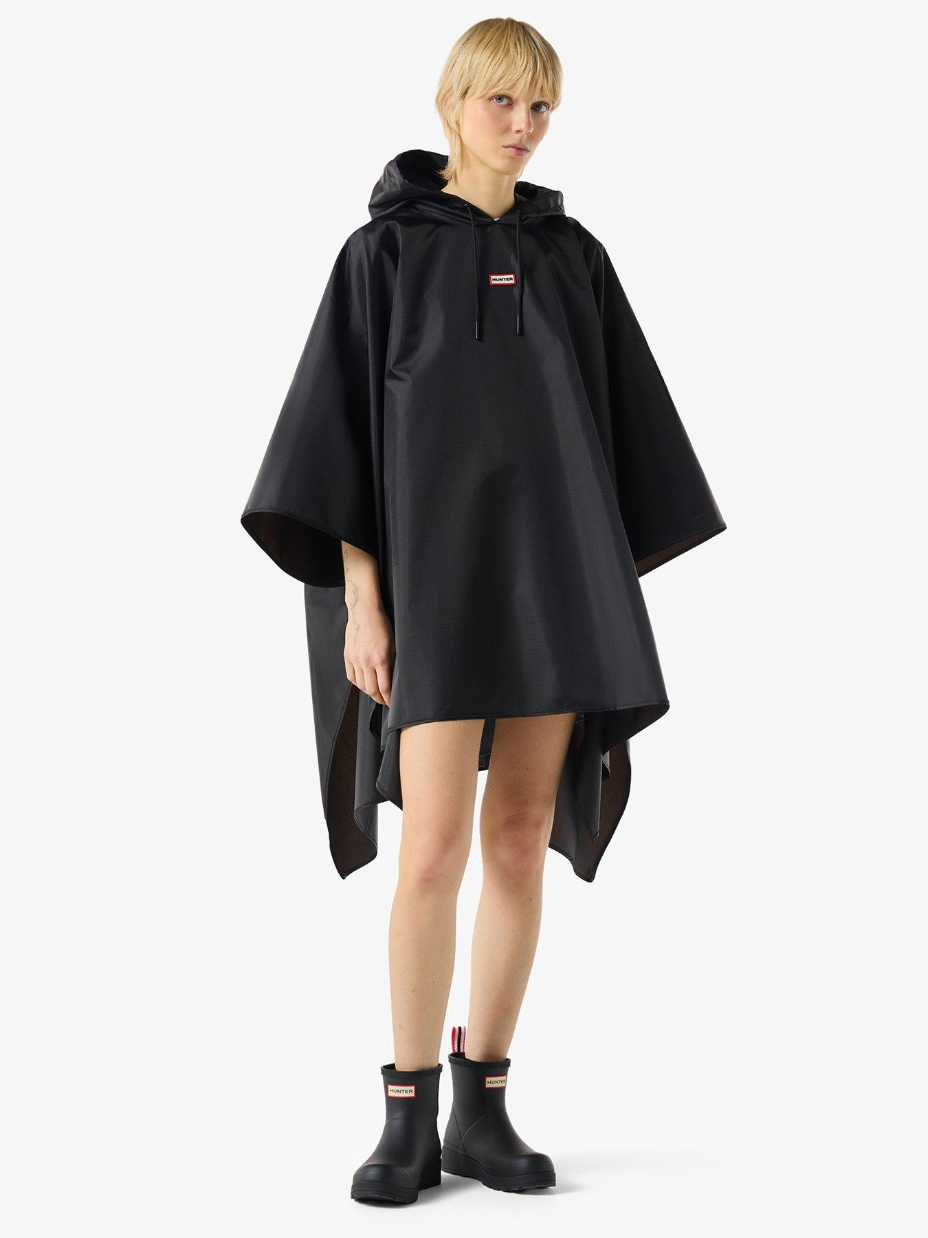 Hunter Packable Poncho - Black