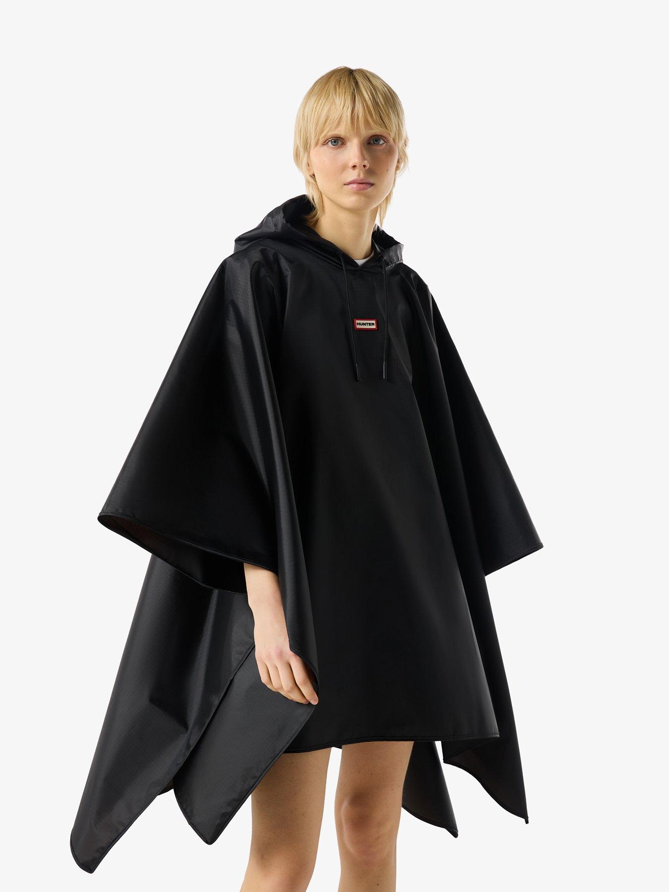 Image 3 of 3 of Hunter Hunter Packable Poncho - Black