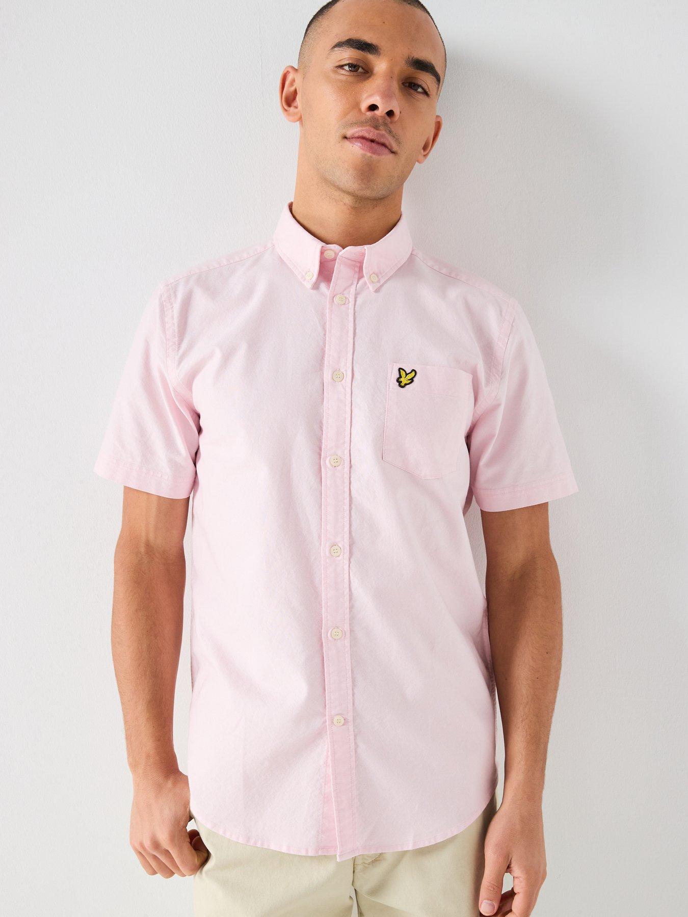 Lyle & Scott Short Sleeve Oxford Shirt - Pink