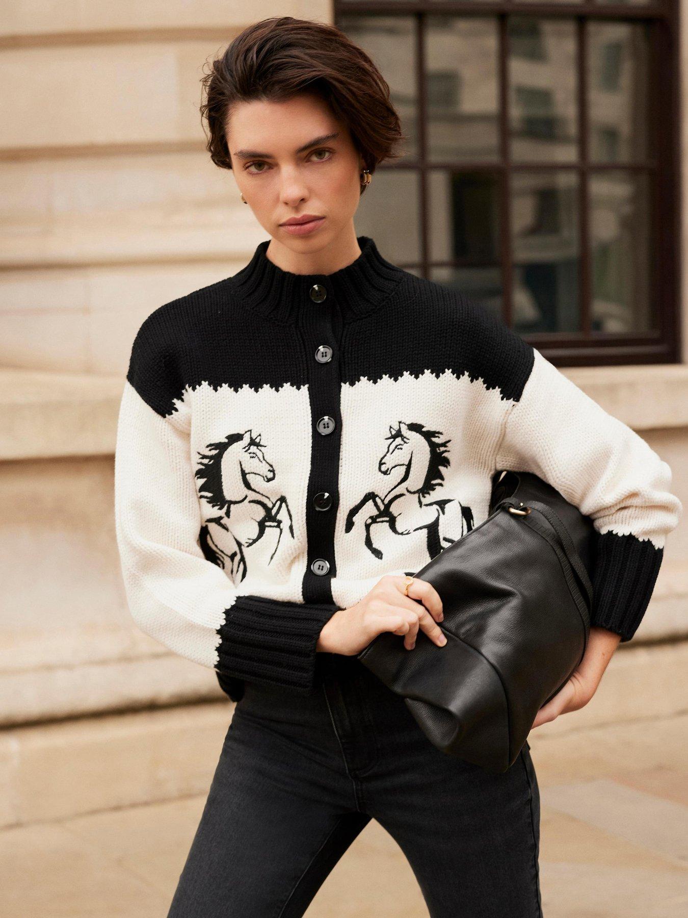 Mint Velvet Horse Cardigan - Black